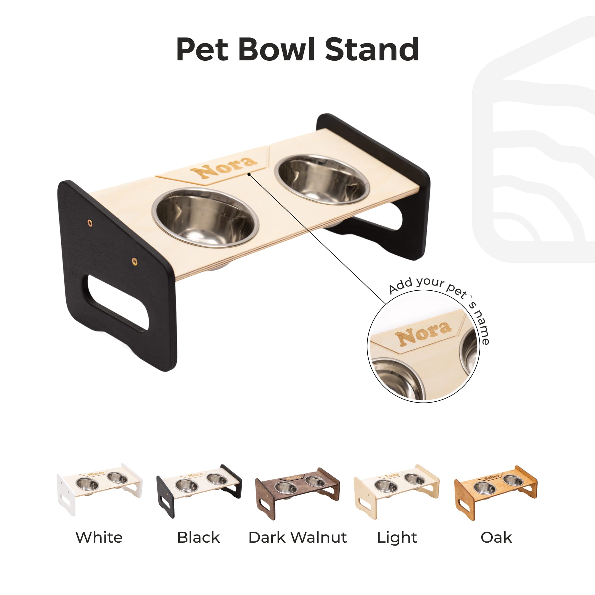 Pet Bowl Stand - Classic by Enjoy The Wood