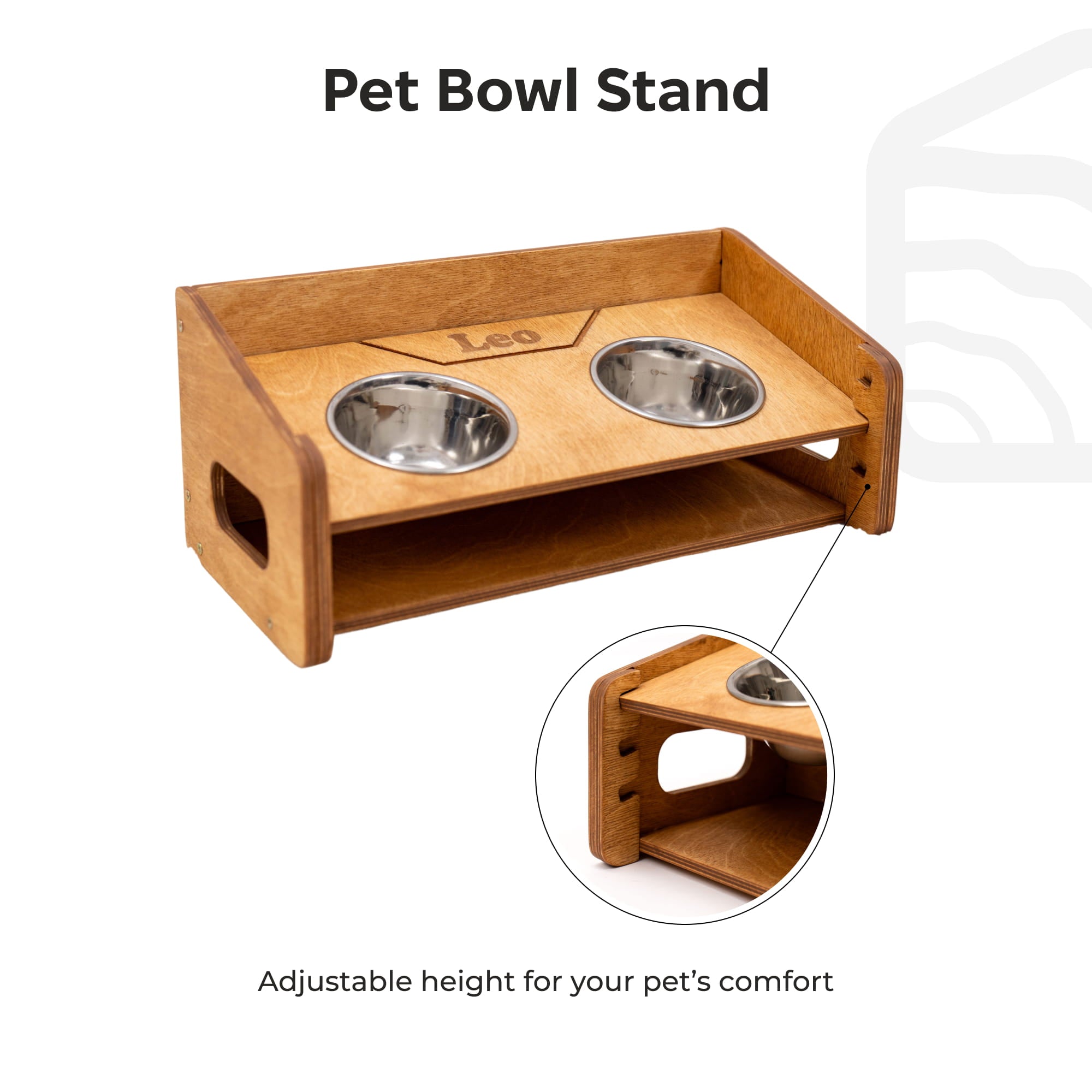 Pet Bowl Stand - Angled by Enjoy The Wood