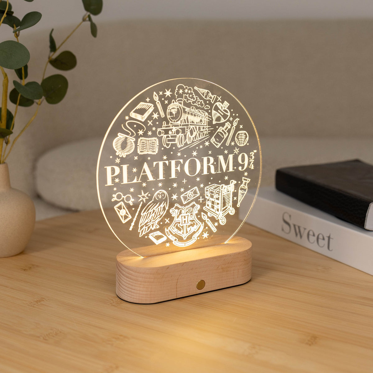 Acrylic Harry Potter Night Light - Platform 9 3/4 Journey by Enjoy The Wood