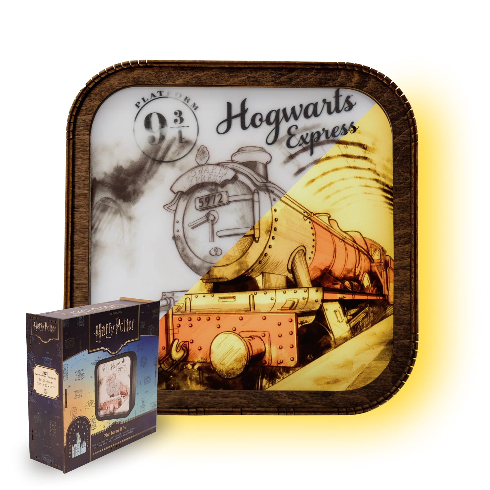 Veilleuse Harry Potter en bois et acrylique-Voie 9 ¾