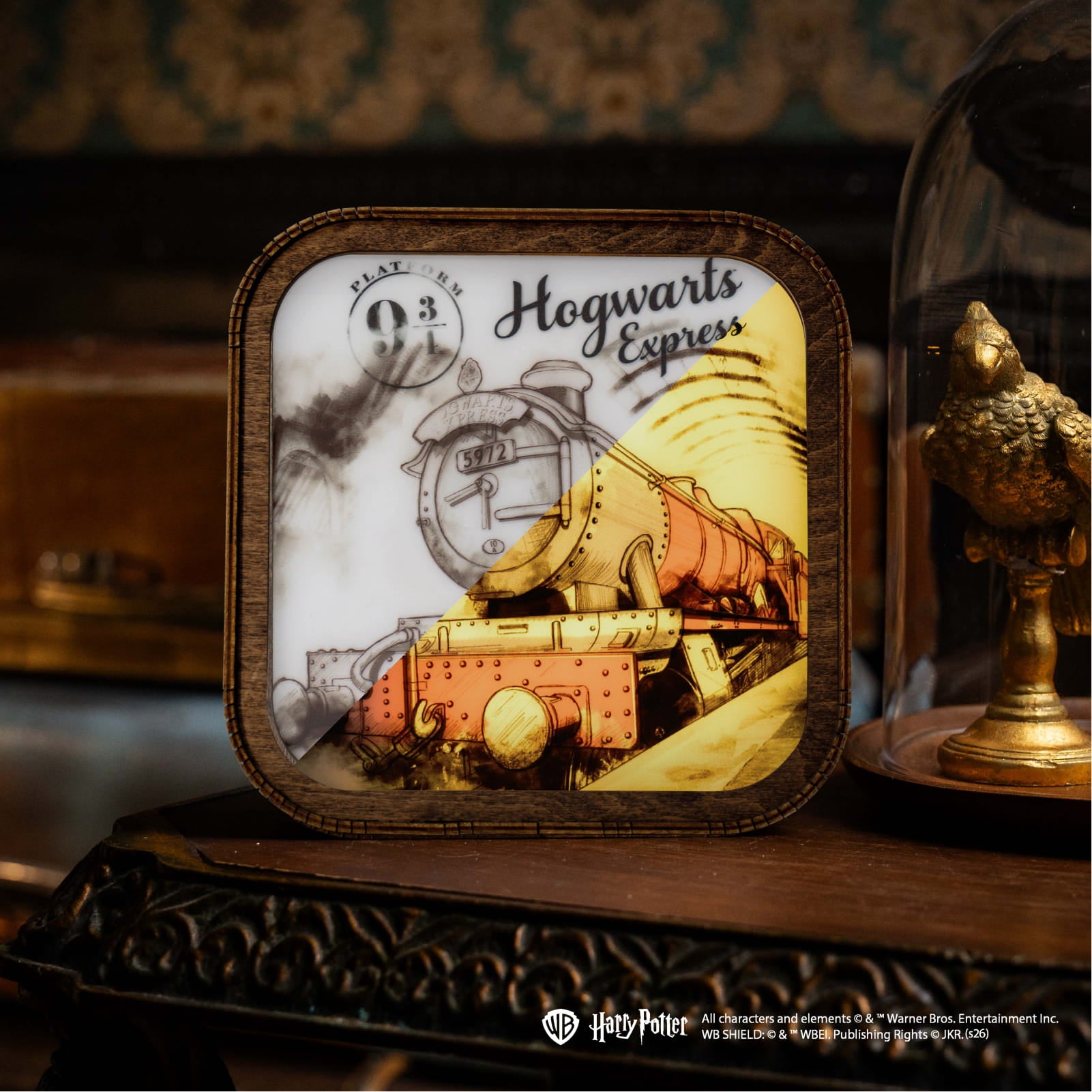 Veilleuse Harry Potter en bois et acrylique-Voie 9 ¾