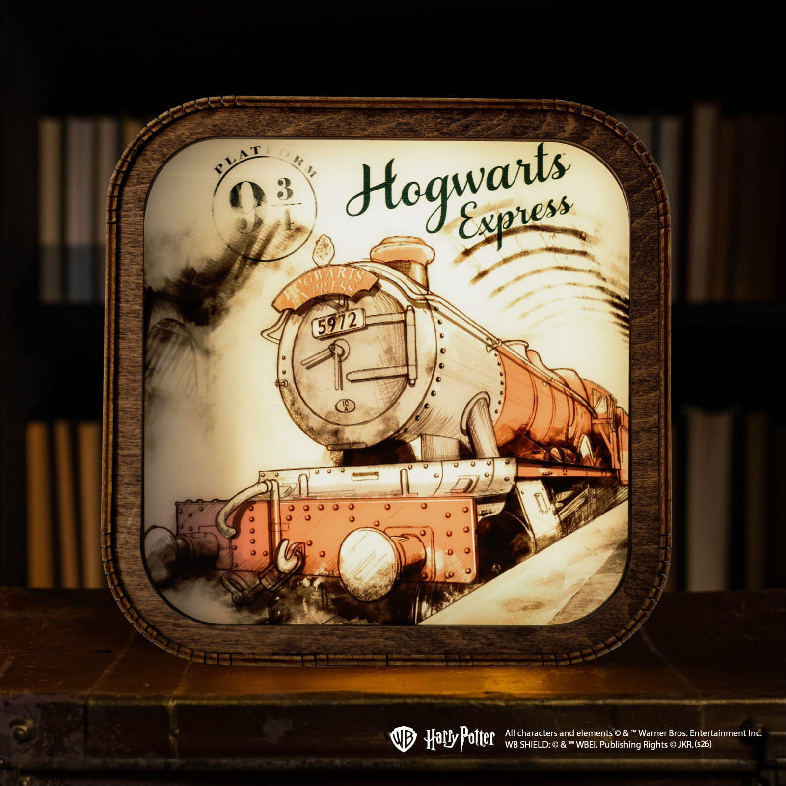 Veilleuse Harry Potter en bois et acrylique-Voie 9 ¾