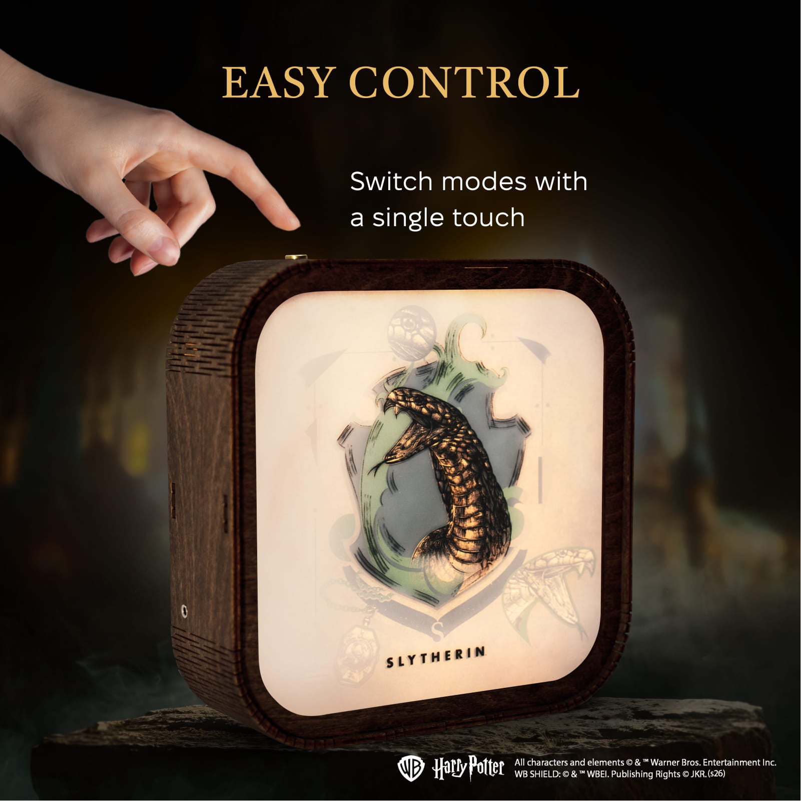 Wooden Acrylic Harry Potter Night Light - Serpent of Slytherin by Enjoy The Wood