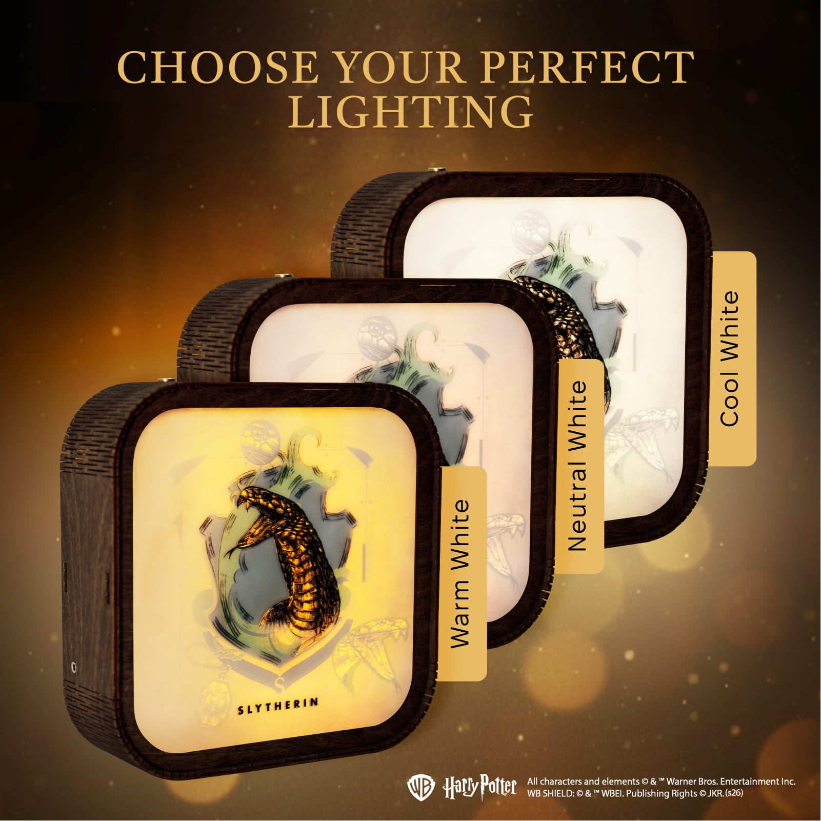 Wooden Acrylic Harry Potter Night Light - Serpent of Slytherin by Enjoy The Wood