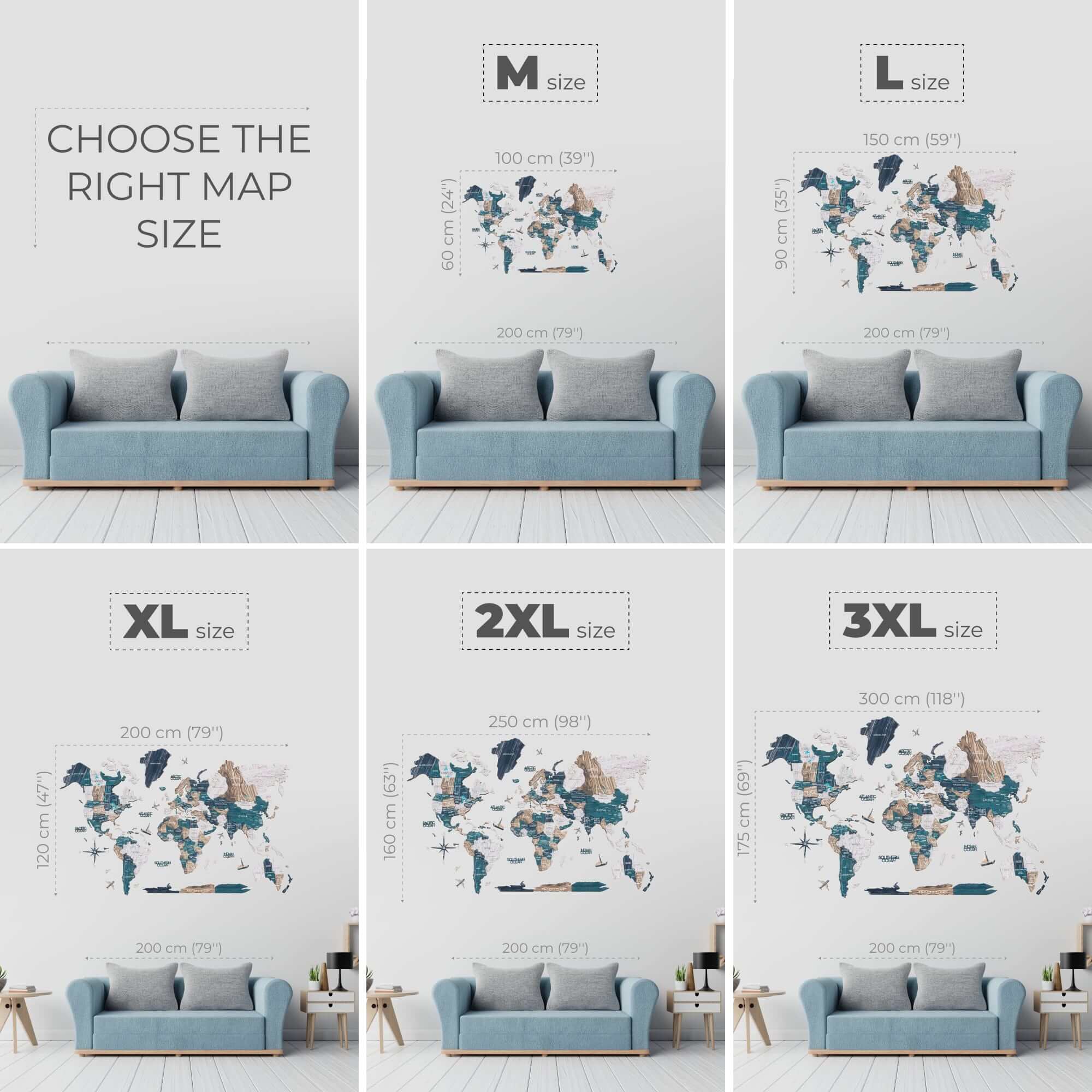 3D LED / LUMINOUS Wooden World Map 3.0 Mystery