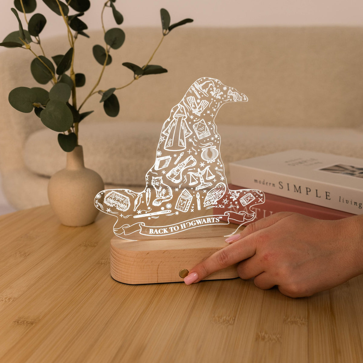 Acrylic Harry Potter Night Light - The Sorting Hat by Enjoy The Wood