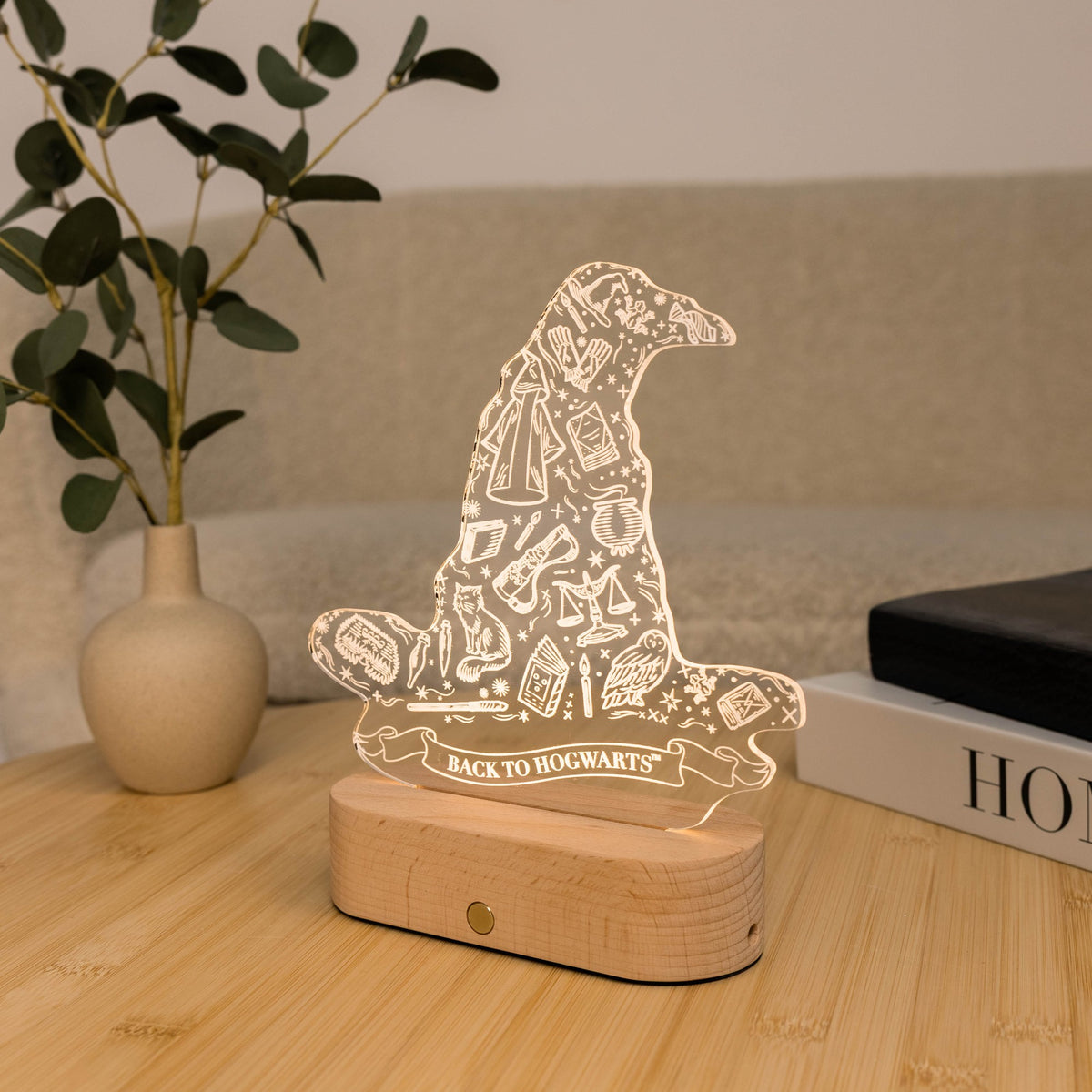 Acrylic Harry Potter Night Light - The Sorting Hat by Enjoy The Wood