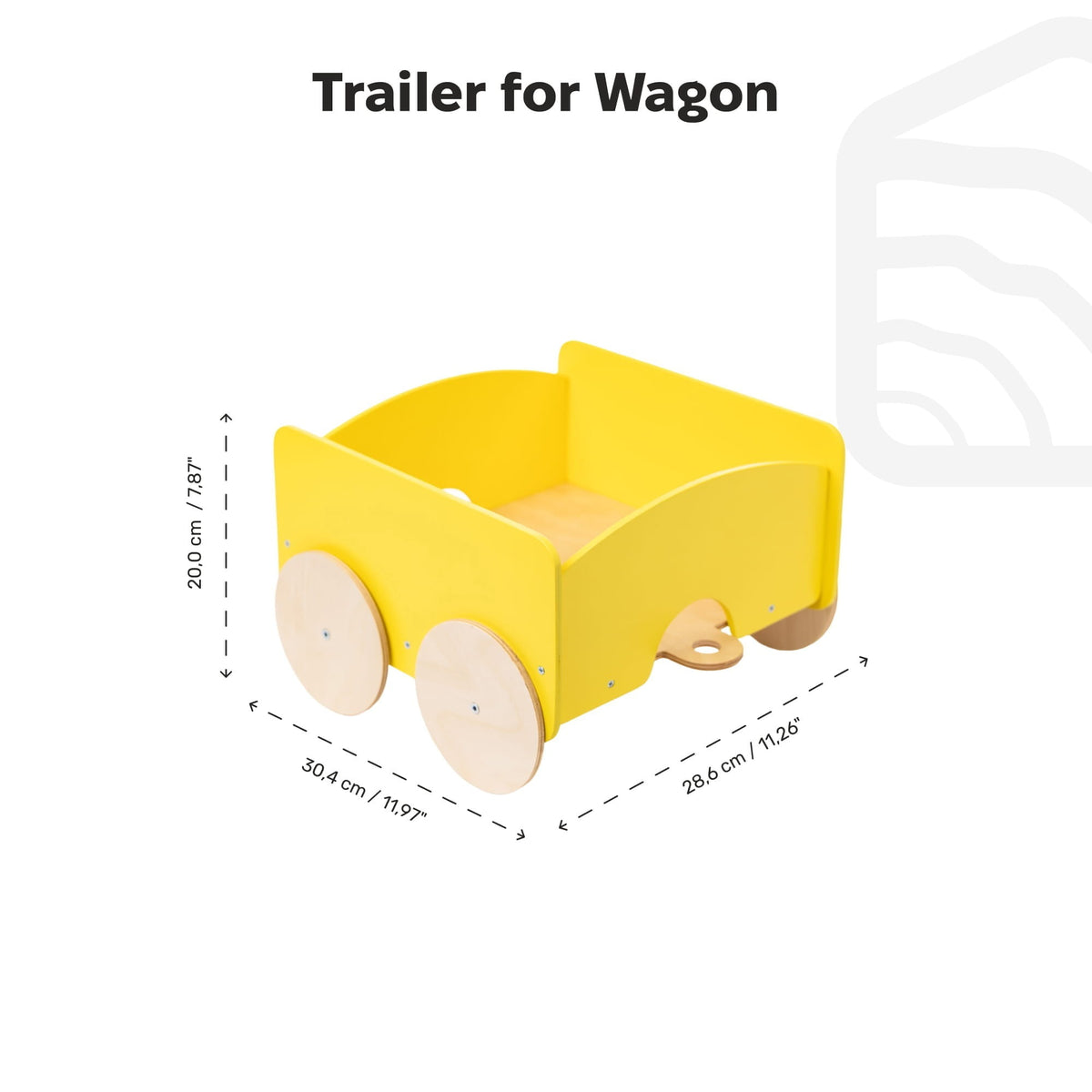 Kids Toy Wagon Trailer - Yellow