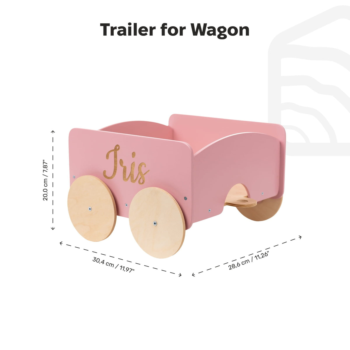 Kids Toy Wagon Trailer - Pink