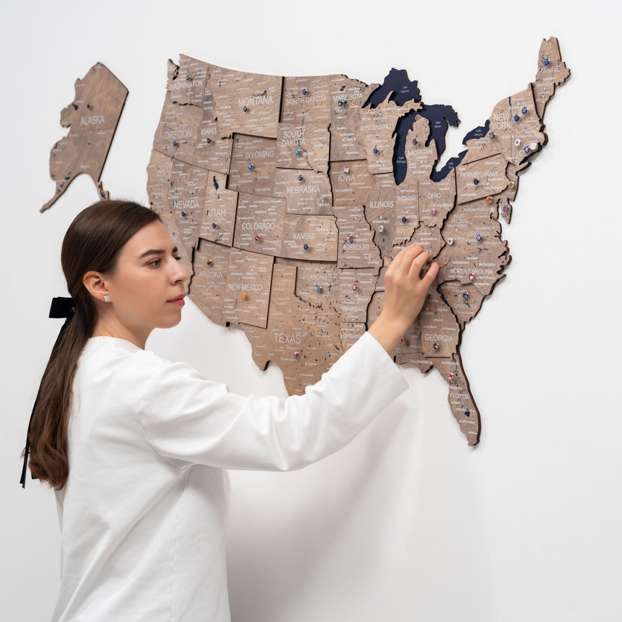 large wall map of usa