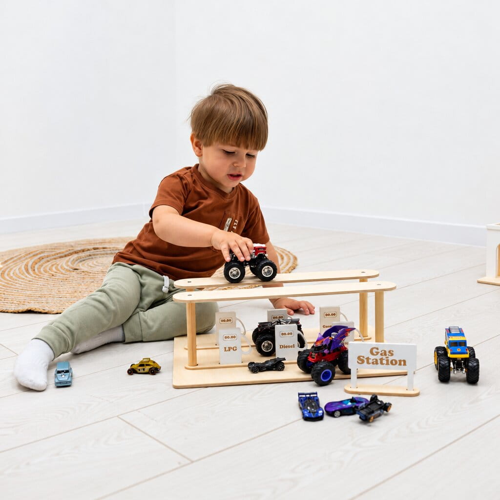 Garage de stationnement pour jouets avec ascenseur