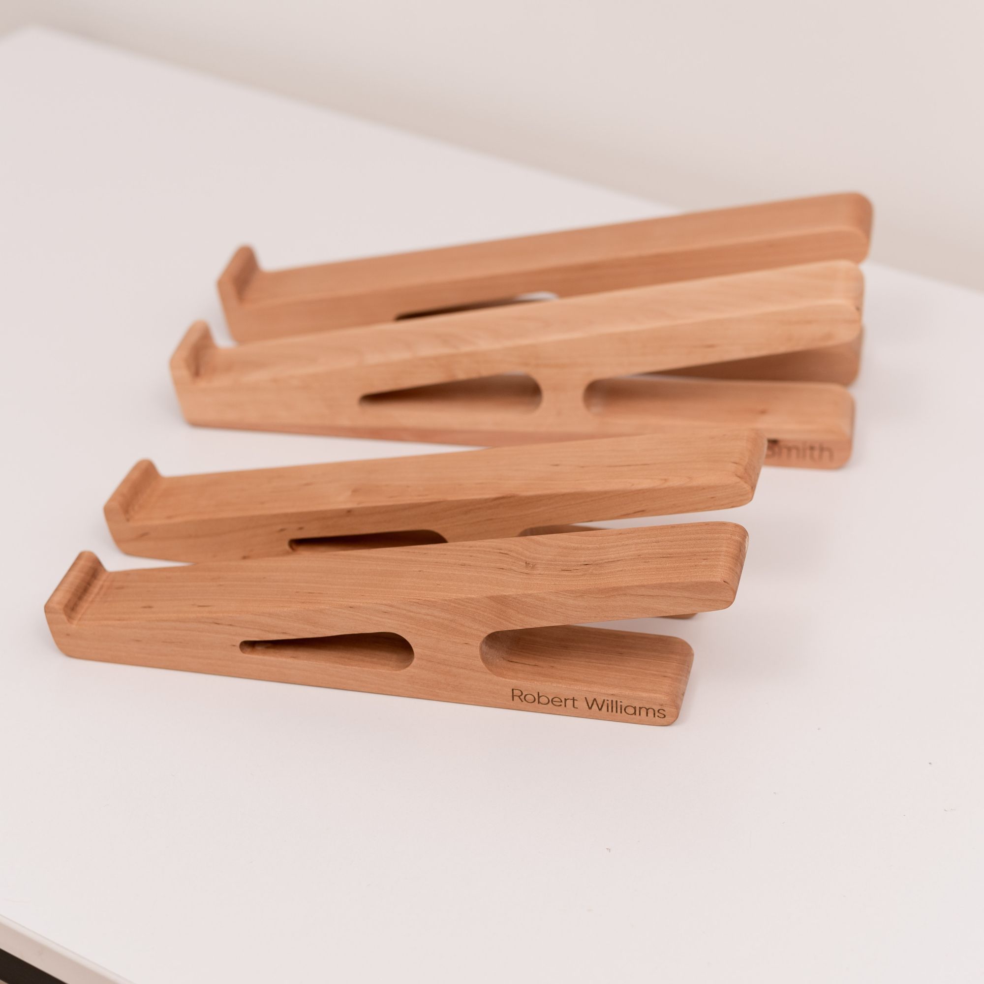 wooden laptop stand