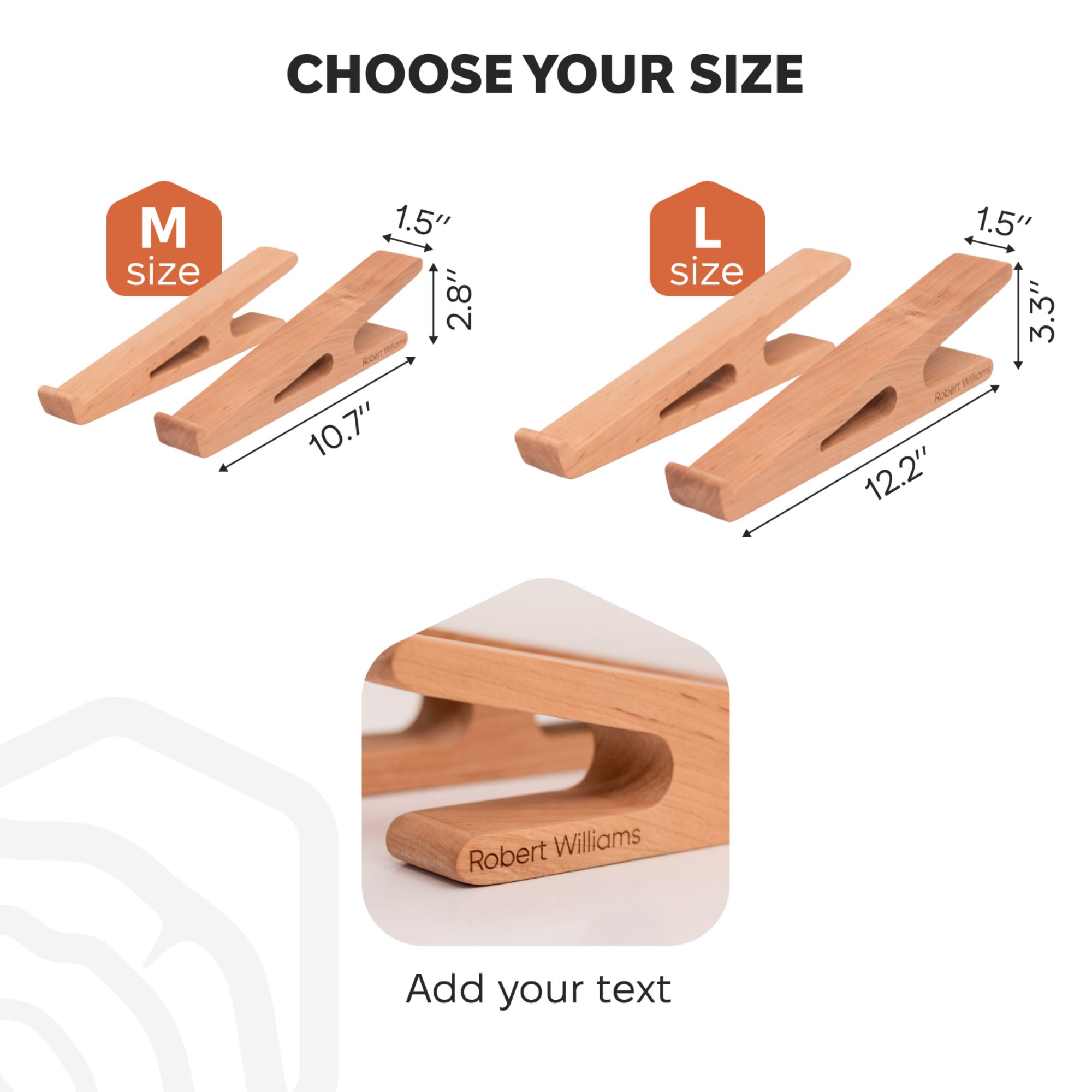 wooden laptop stand