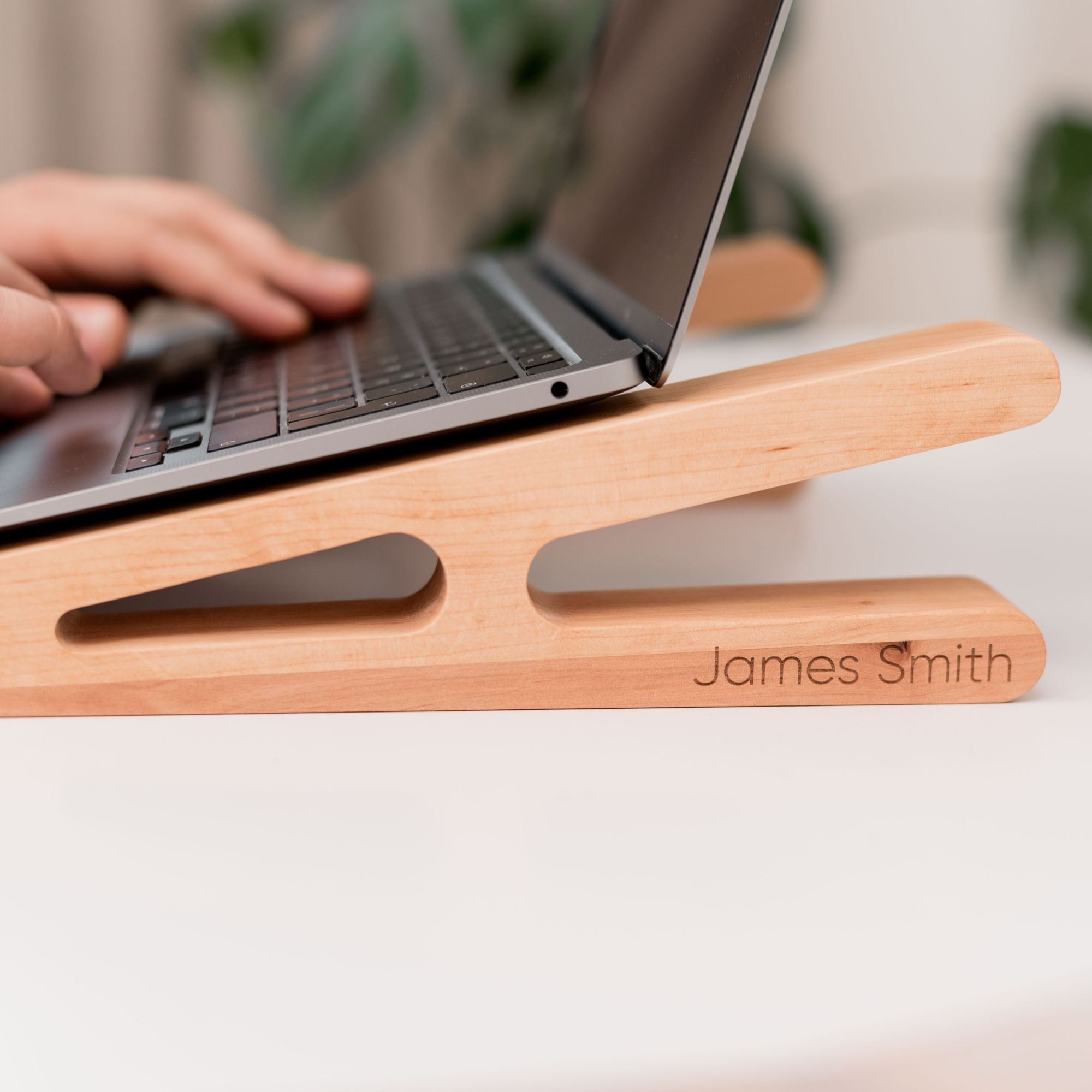 wooden laptop stand for desk
