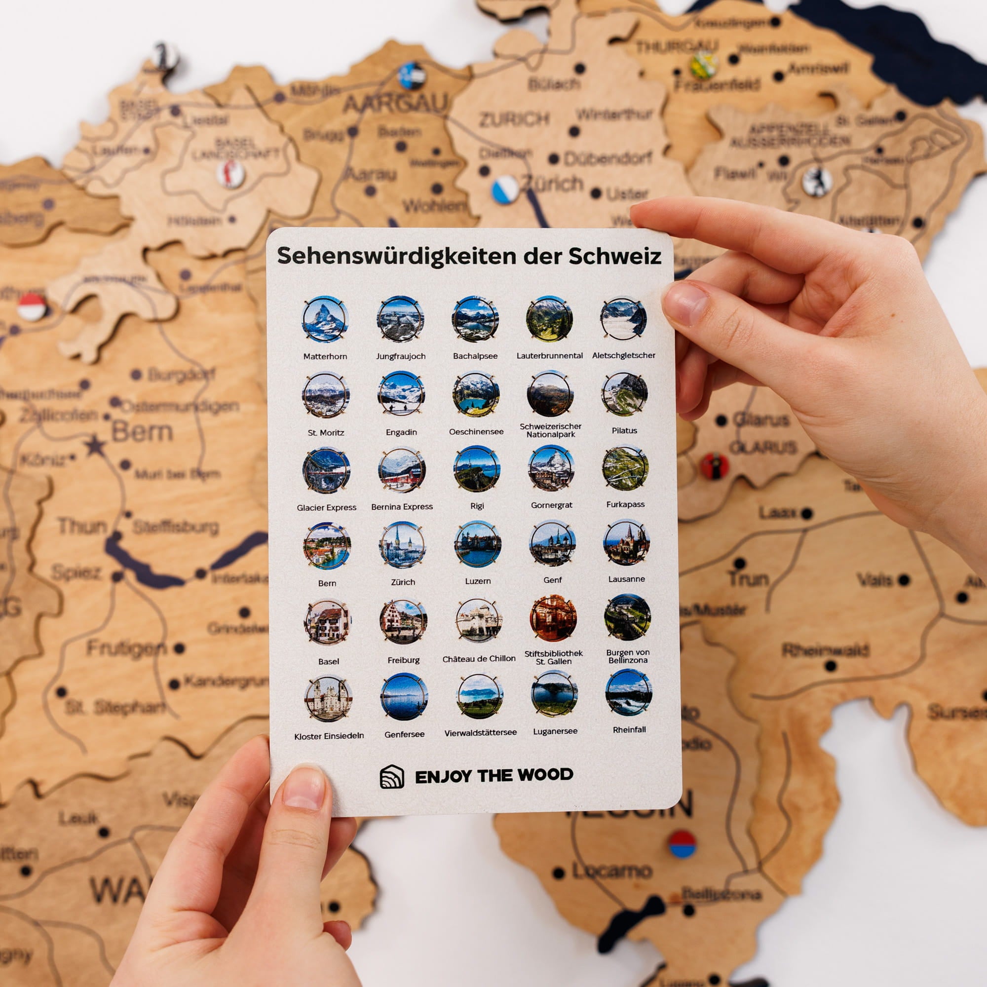 Switzerland Landmarks Pins by Enjoy The Wood