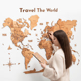 wooden quote for map