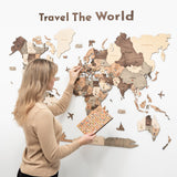 wooden quote for map
