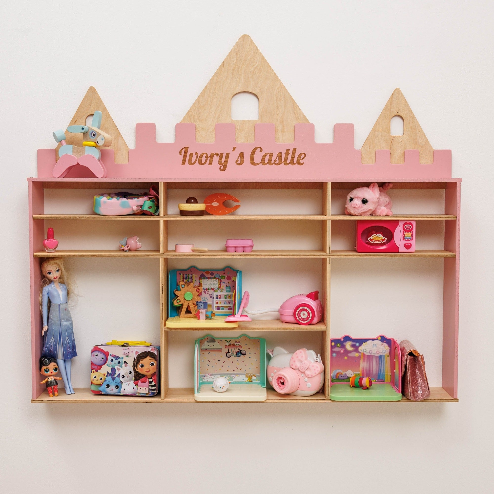 Wooden Toy Organizer - Castle