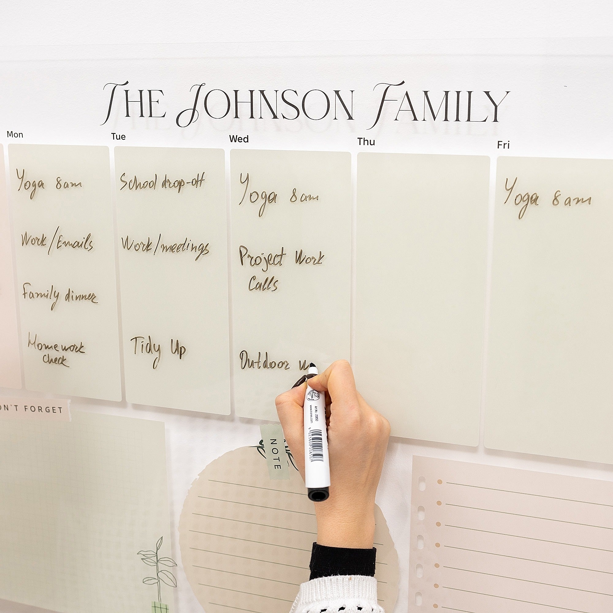 Acrylic Wall Weekly Planner 1