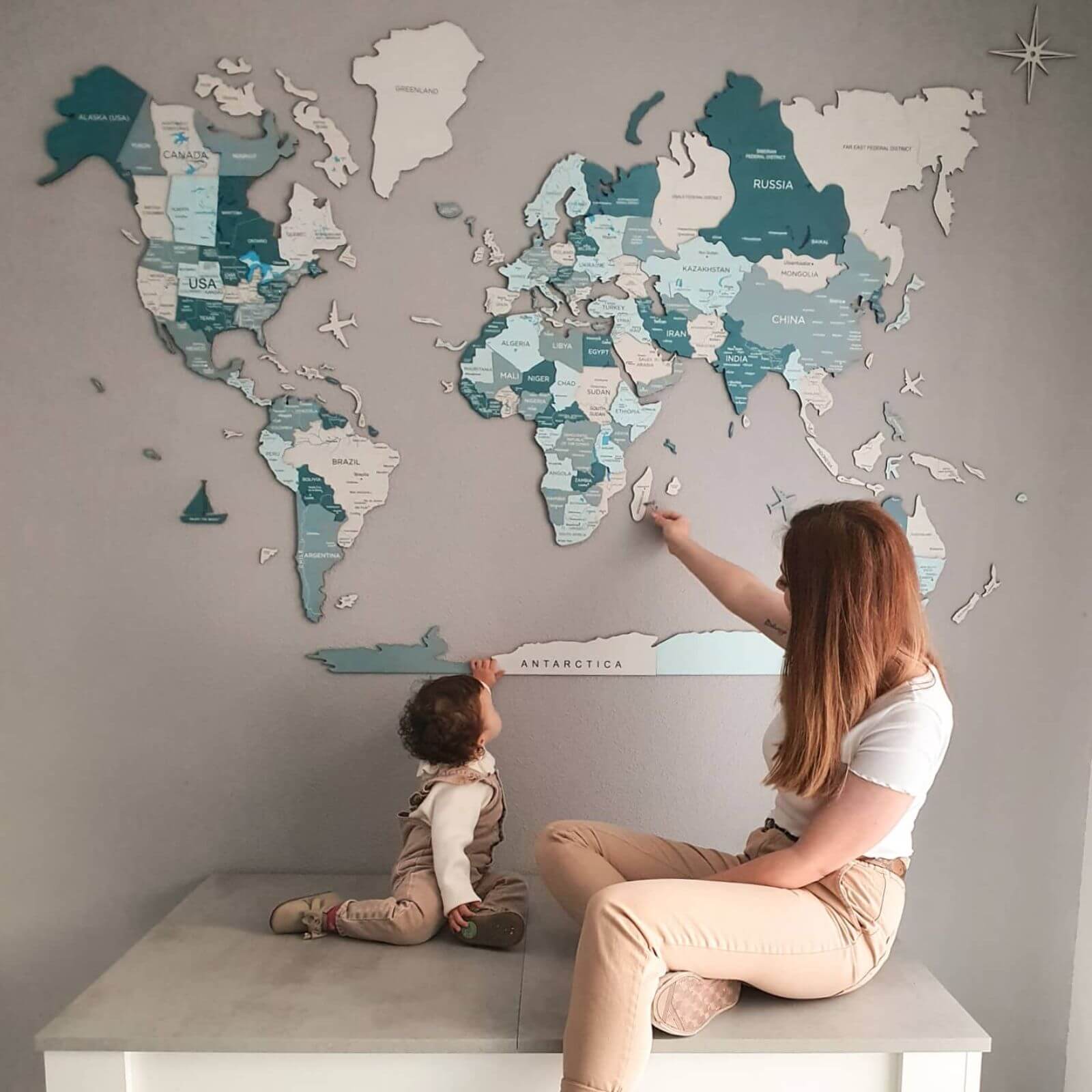 wall wooden decor set