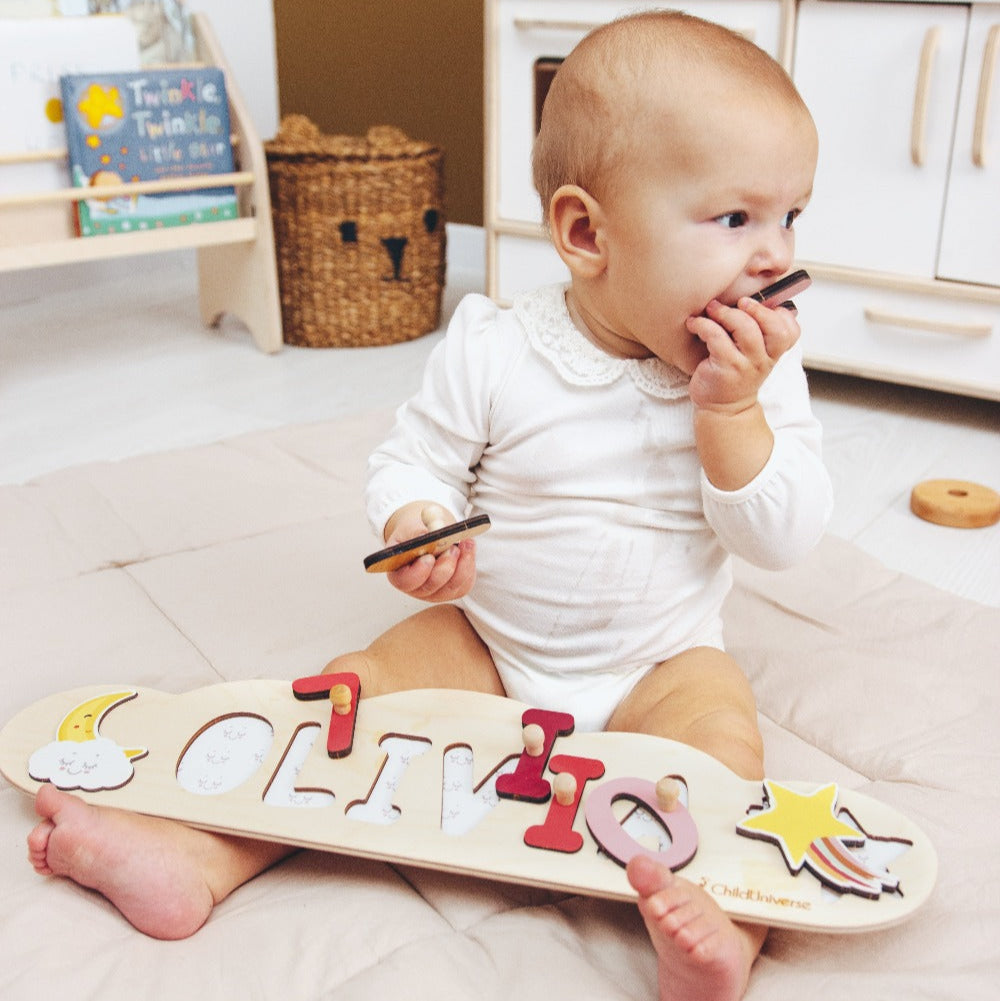 wooden cloud name puzzle