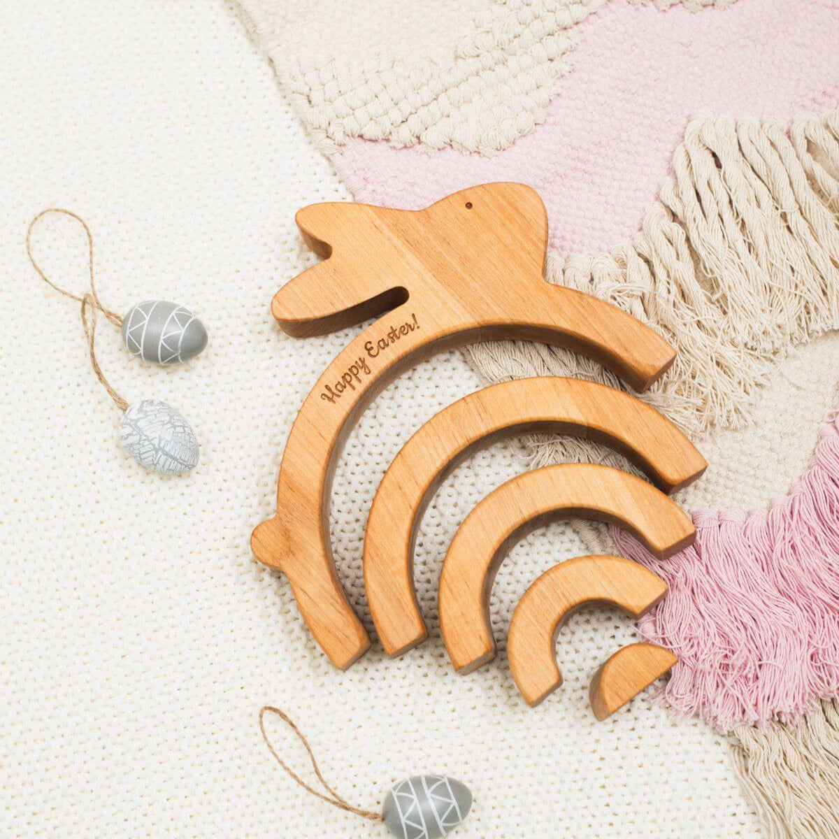 wooden bunny toy