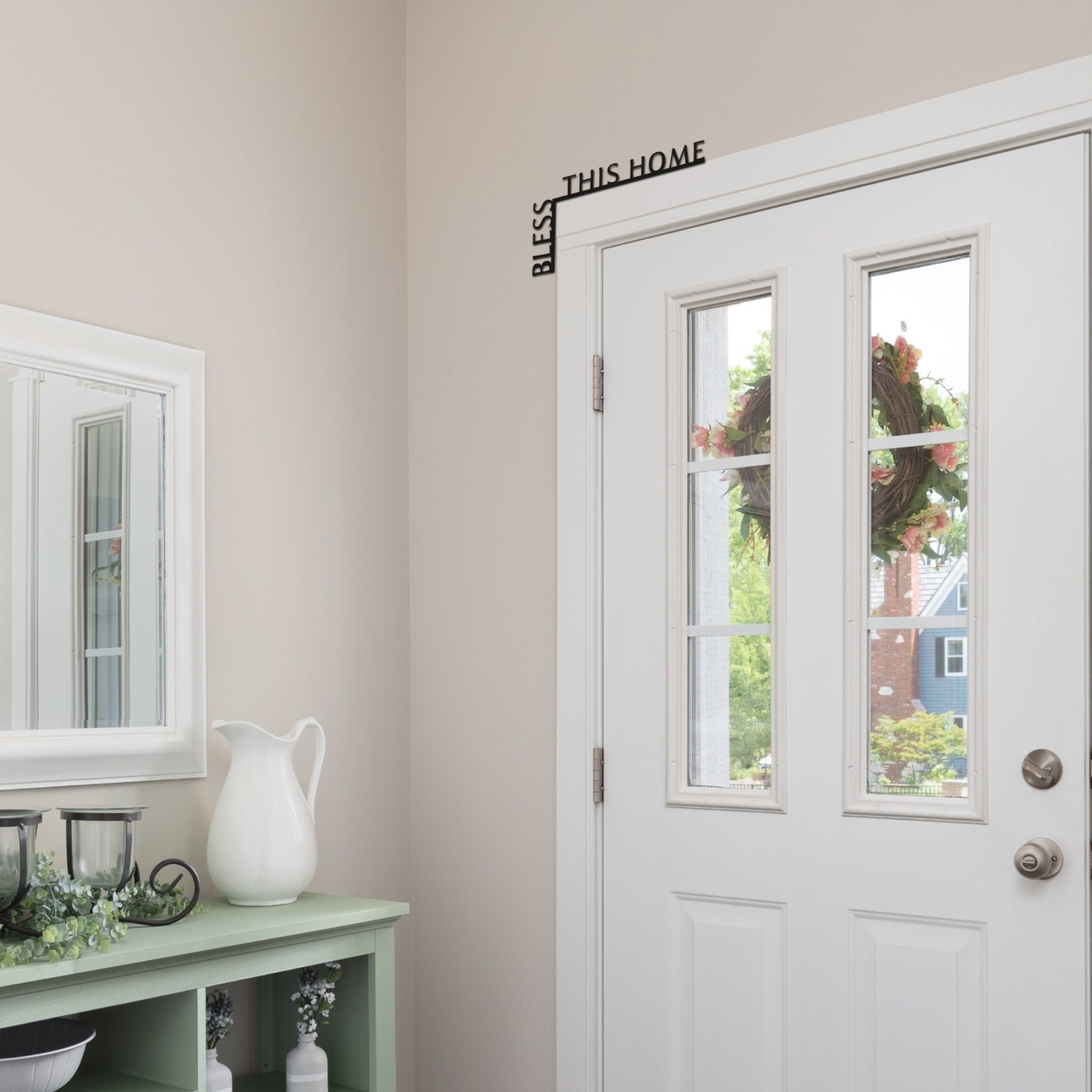 Wooden Corner Quote – Bless This Home