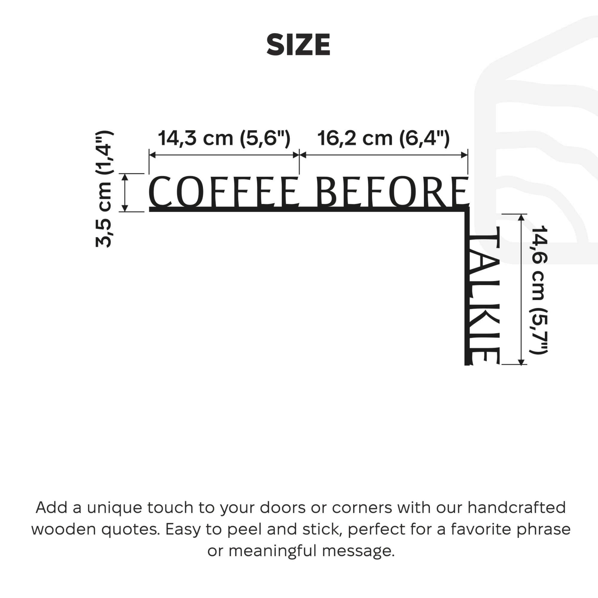 Wooden Corner Quote β Coffee Before Talkie