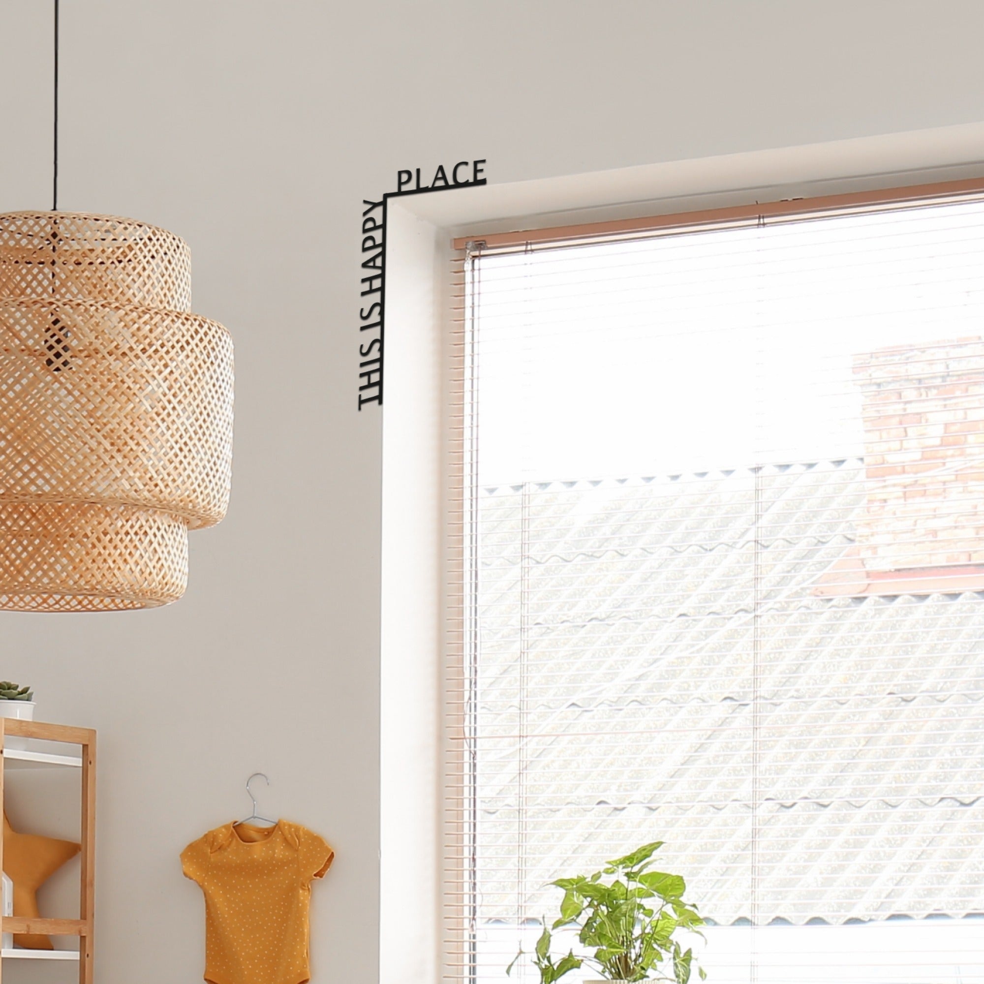 Wooden Corner Quote β This is Happy Place