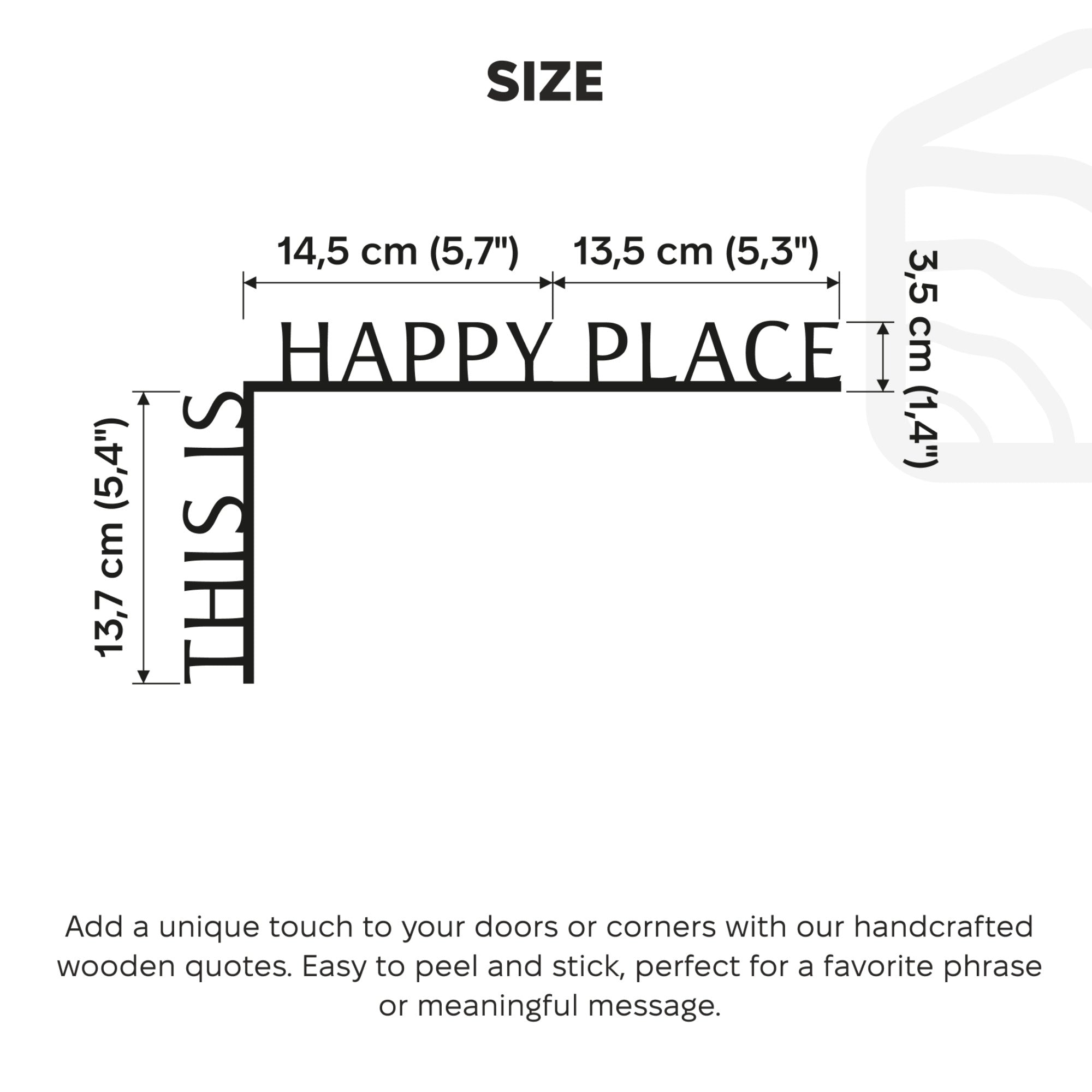 Wooden Corner Quote β This is Happy Place