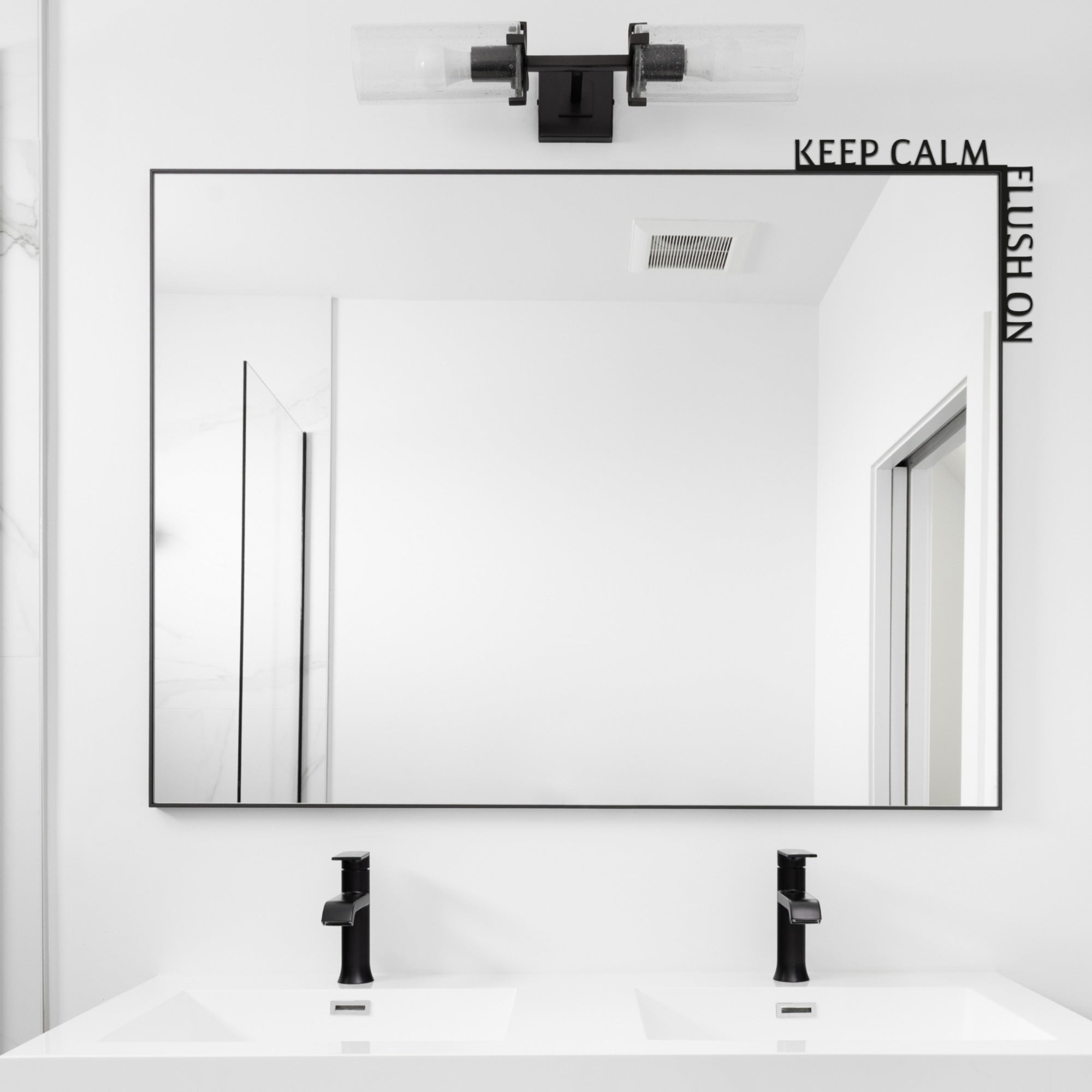 Wooden Corner Quote – Keep Calm, Flush On