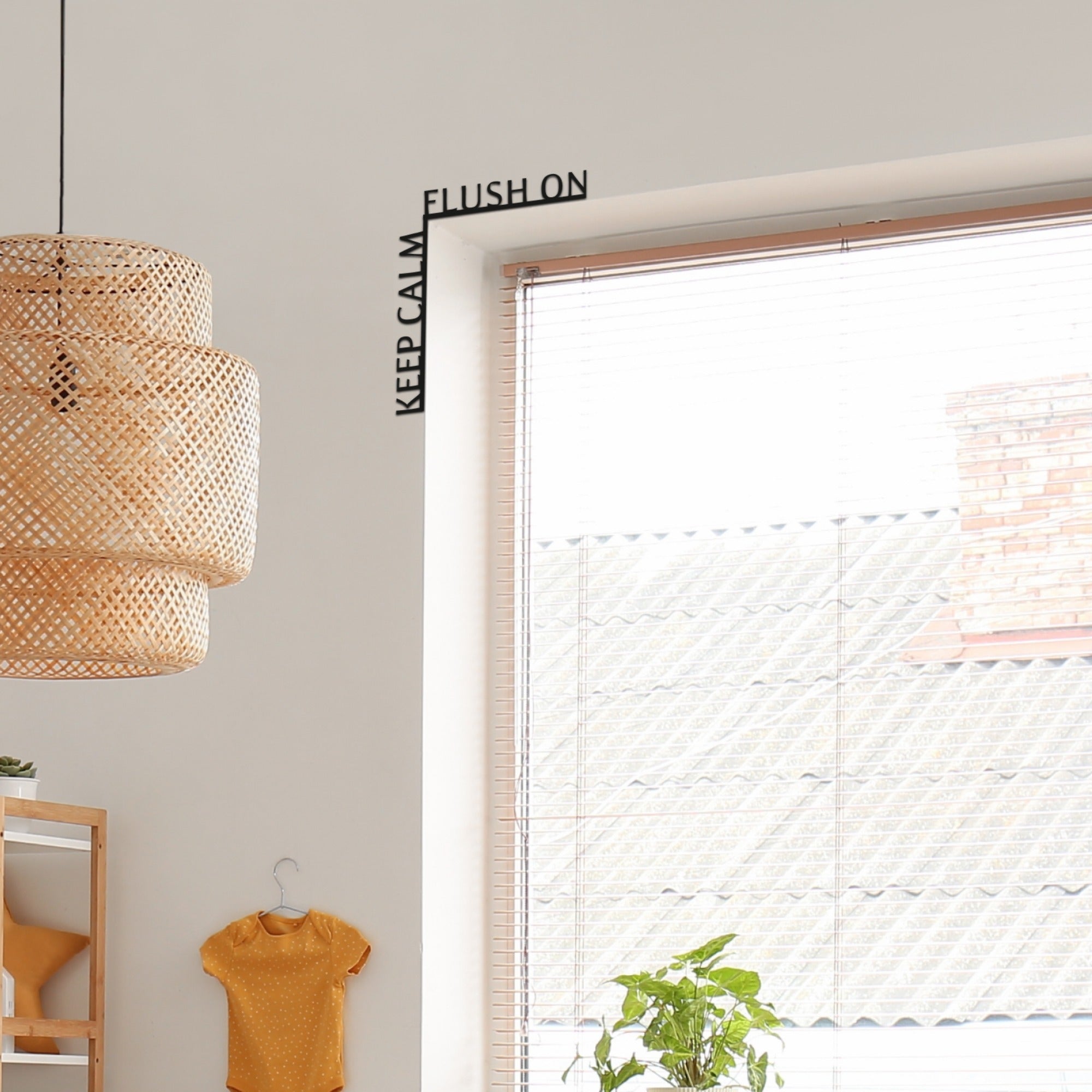 Wooden Corner Quote – Keep Calm, Flush On