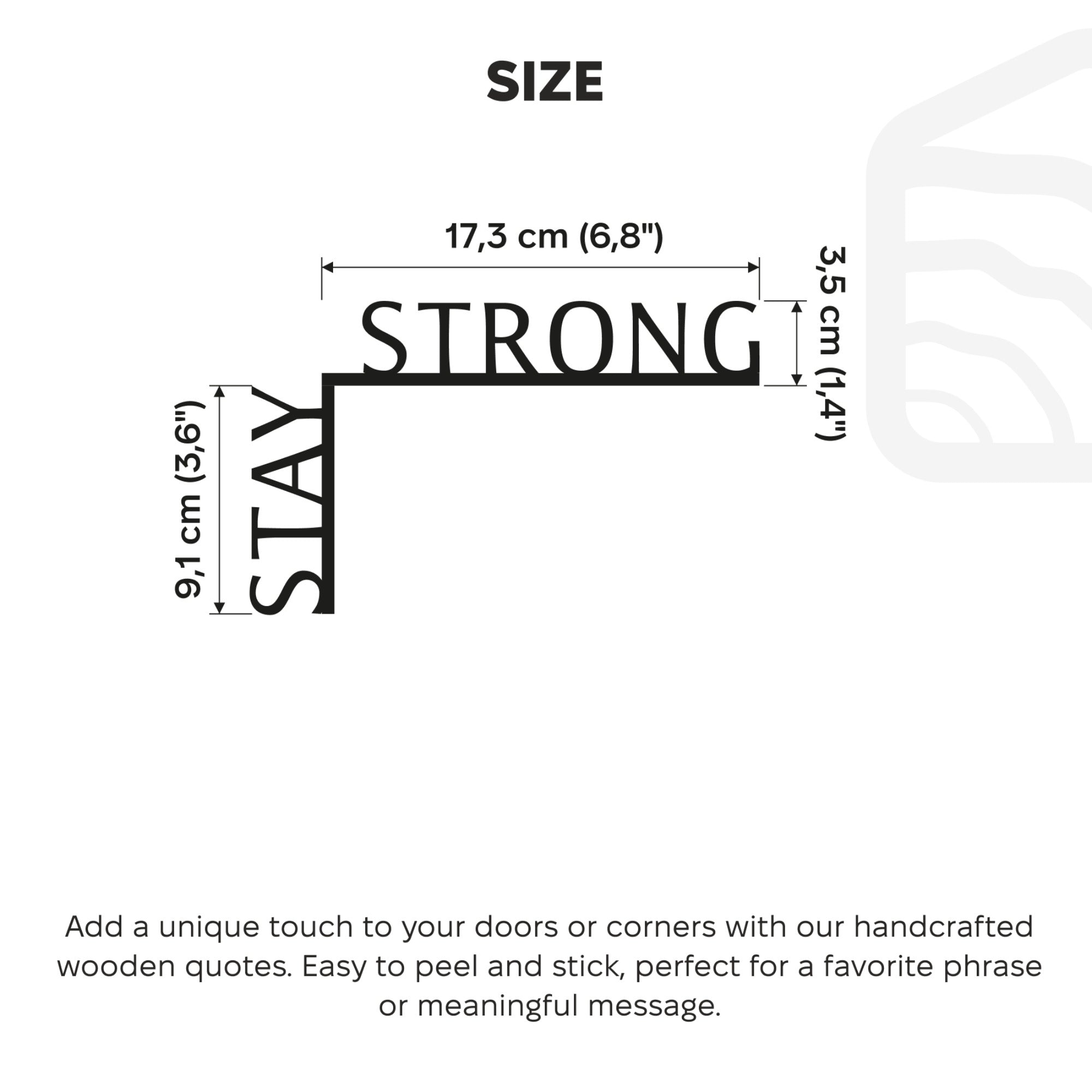 Wooden Corner Quote β Stay Strong