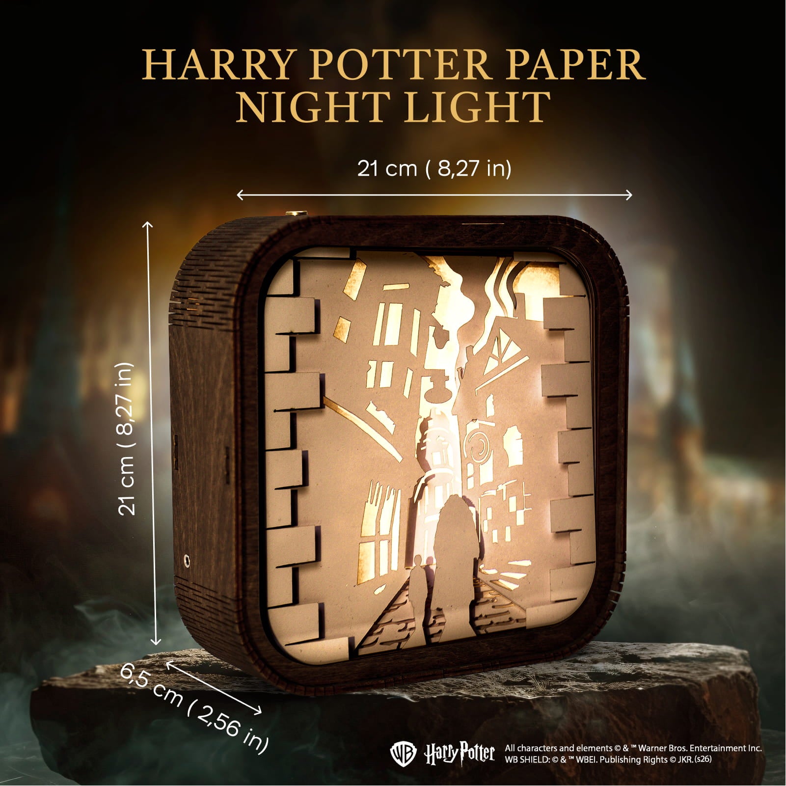Wooden Paper Night Light - Diagon Alley by Enjoy The Wood