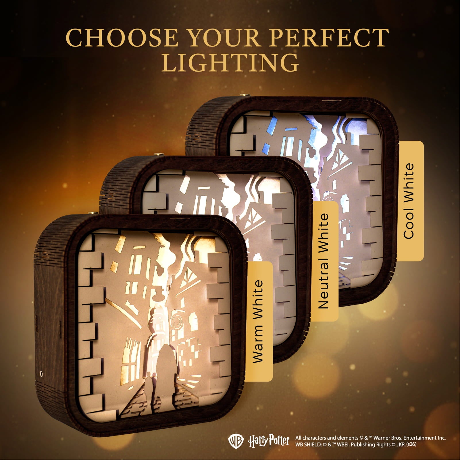 Wooden Paper Night Light - Diagon Alley by Enjoy The Wood