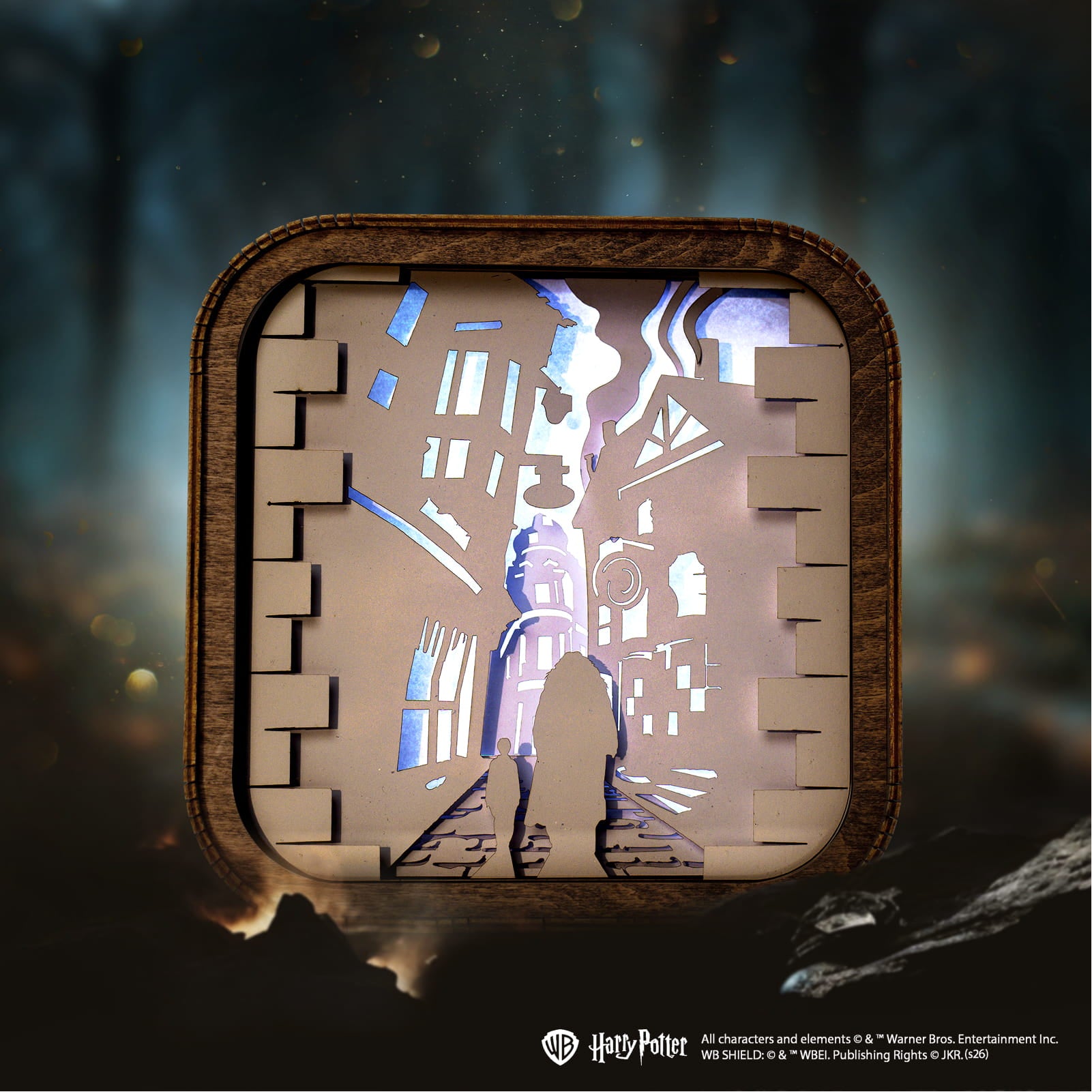 Wooden Paper Night Light - Diagon Alley by Enjoy The Wood