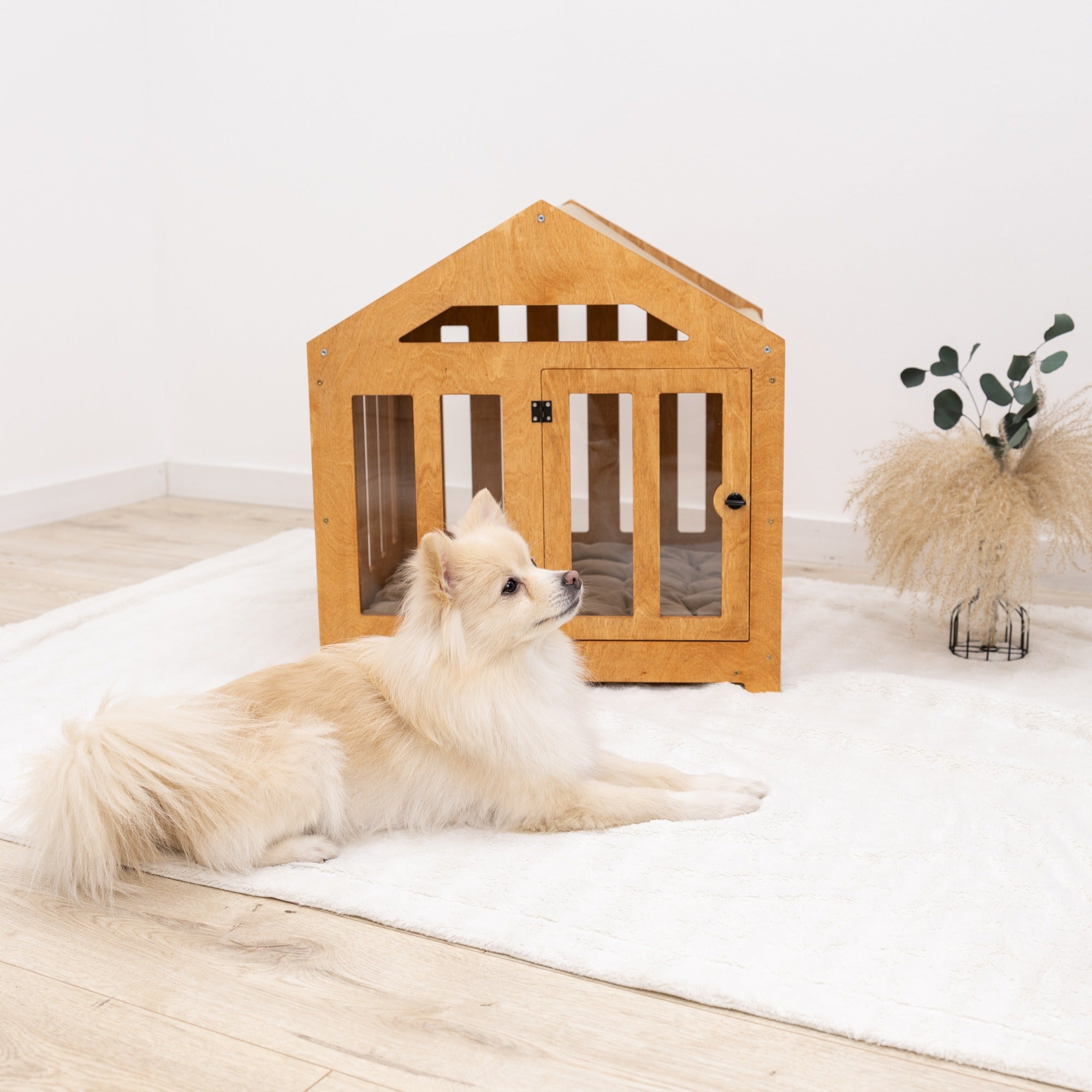 Dog House with a Fabric Roof - Oak by Enjoy The Wood