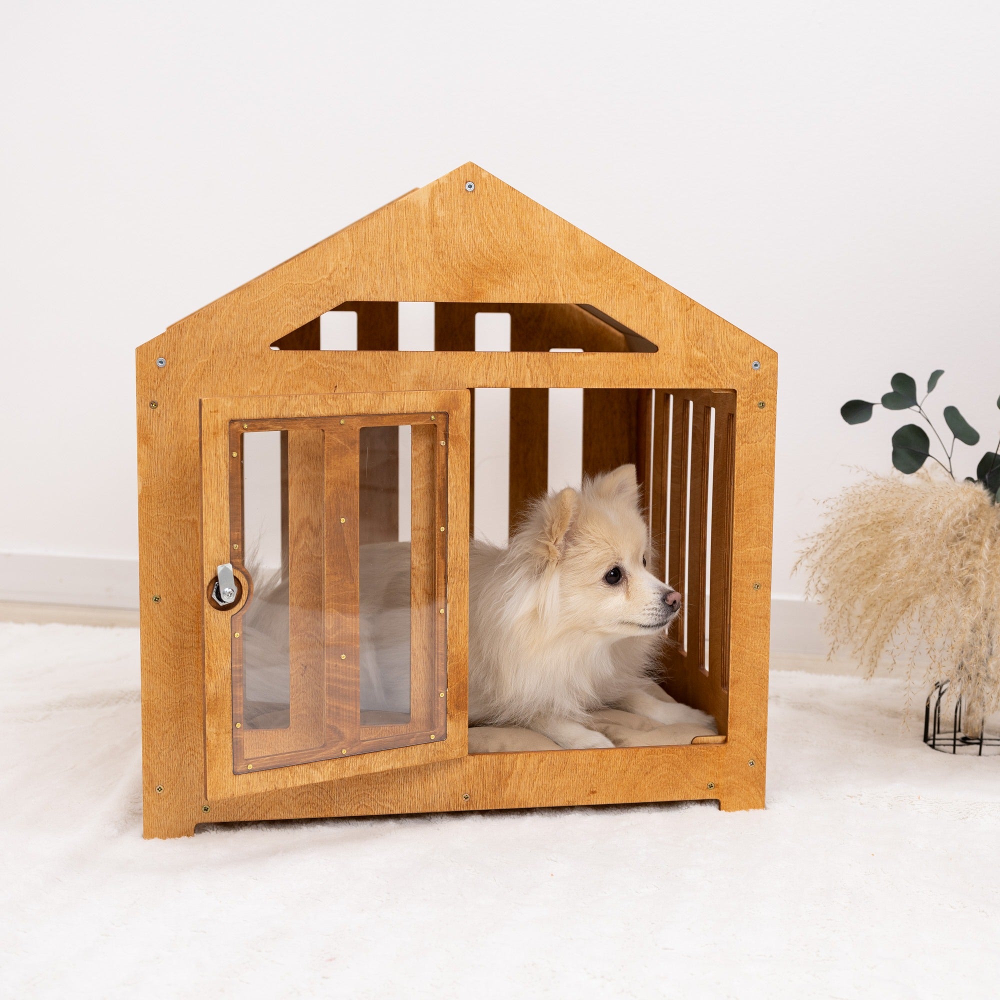 Dog House with a Fabric Roof - Oak by Enjoy The Wood