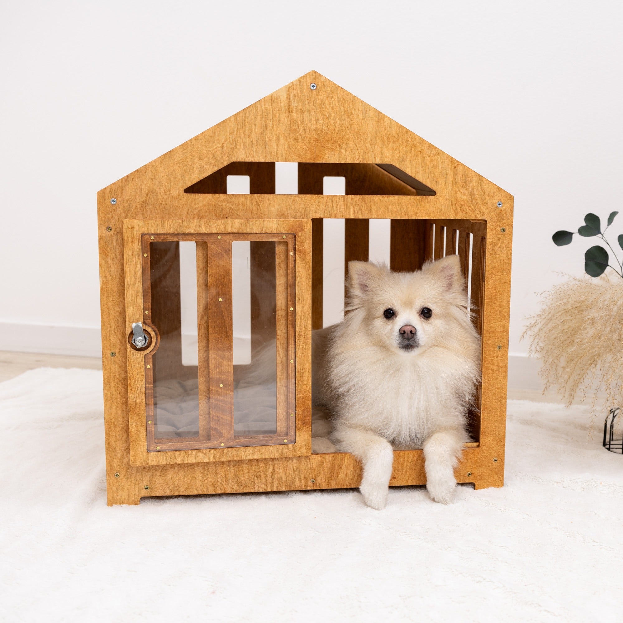 Dog House with a Fabric Roof - Oak by Enjoy The Wood