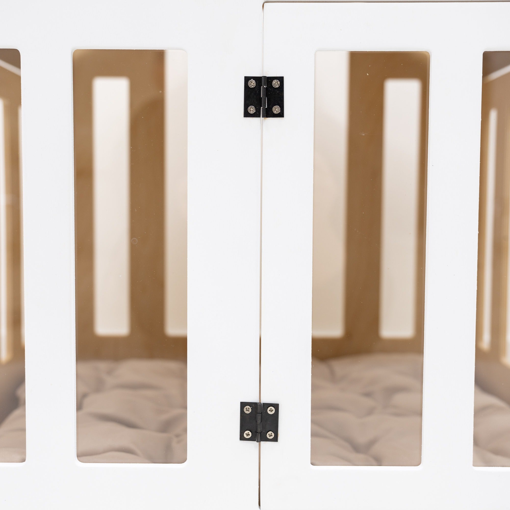 Dog House with a Fabric Roof - White by Enjoy The Wood