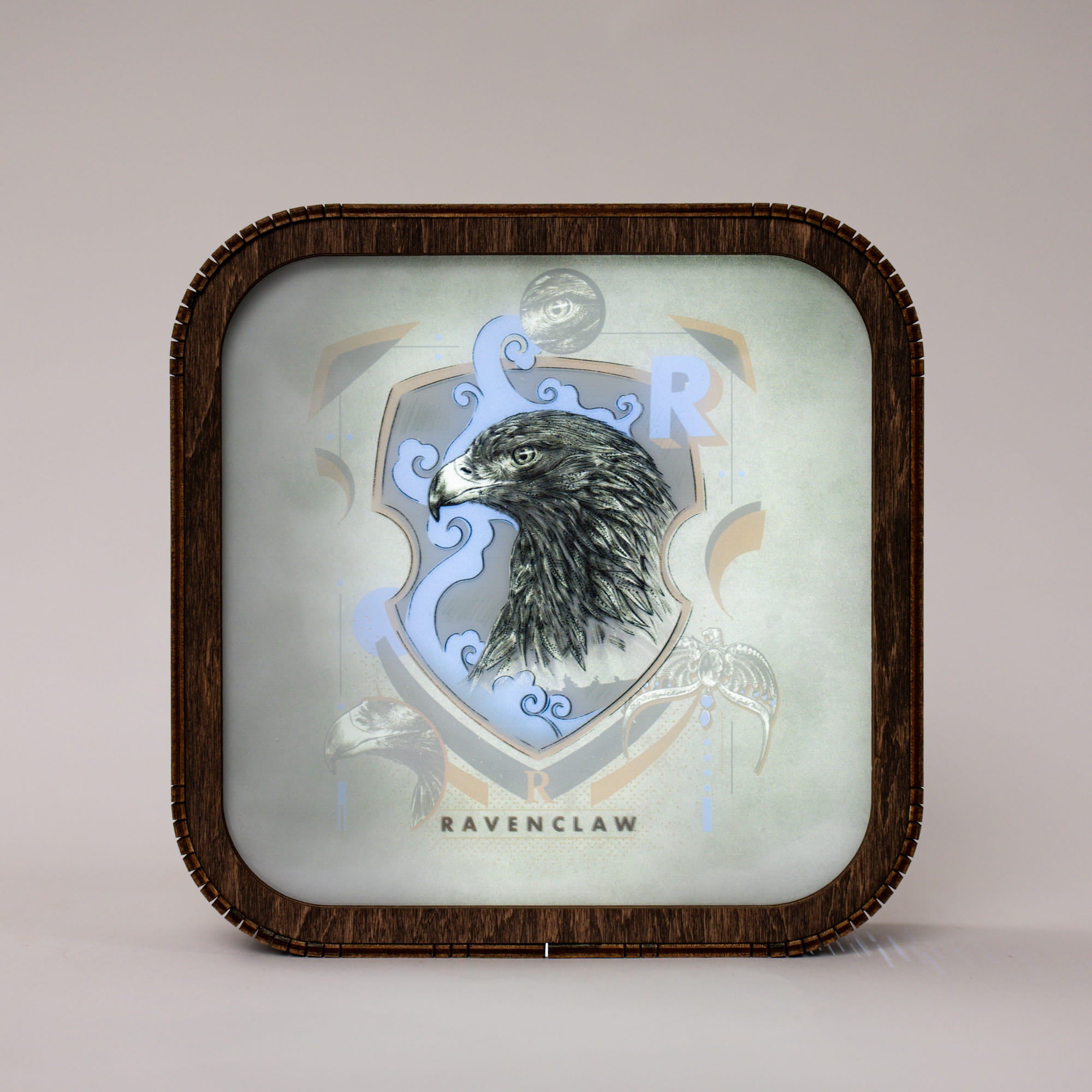 Wooden Acrylic Harry Potter Night Light - Eagle of Ravenclaw by Enjoy The Wood