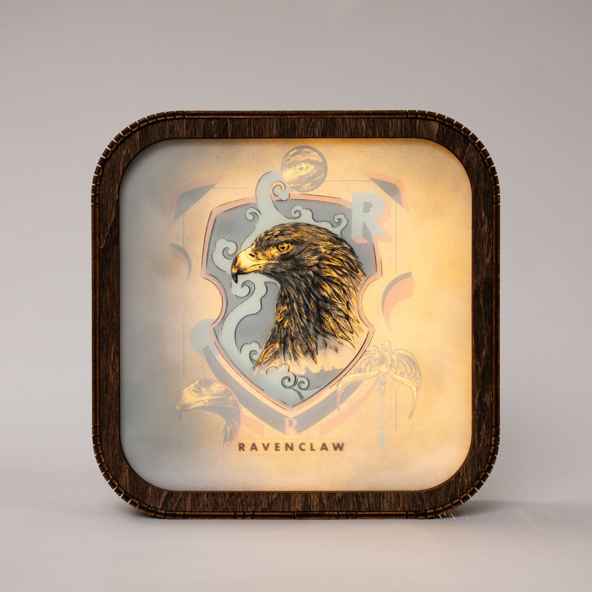 Wooden Acrylic Harry Potter Night Light - Eagle of Ravenclaw by Enjoy The Wood