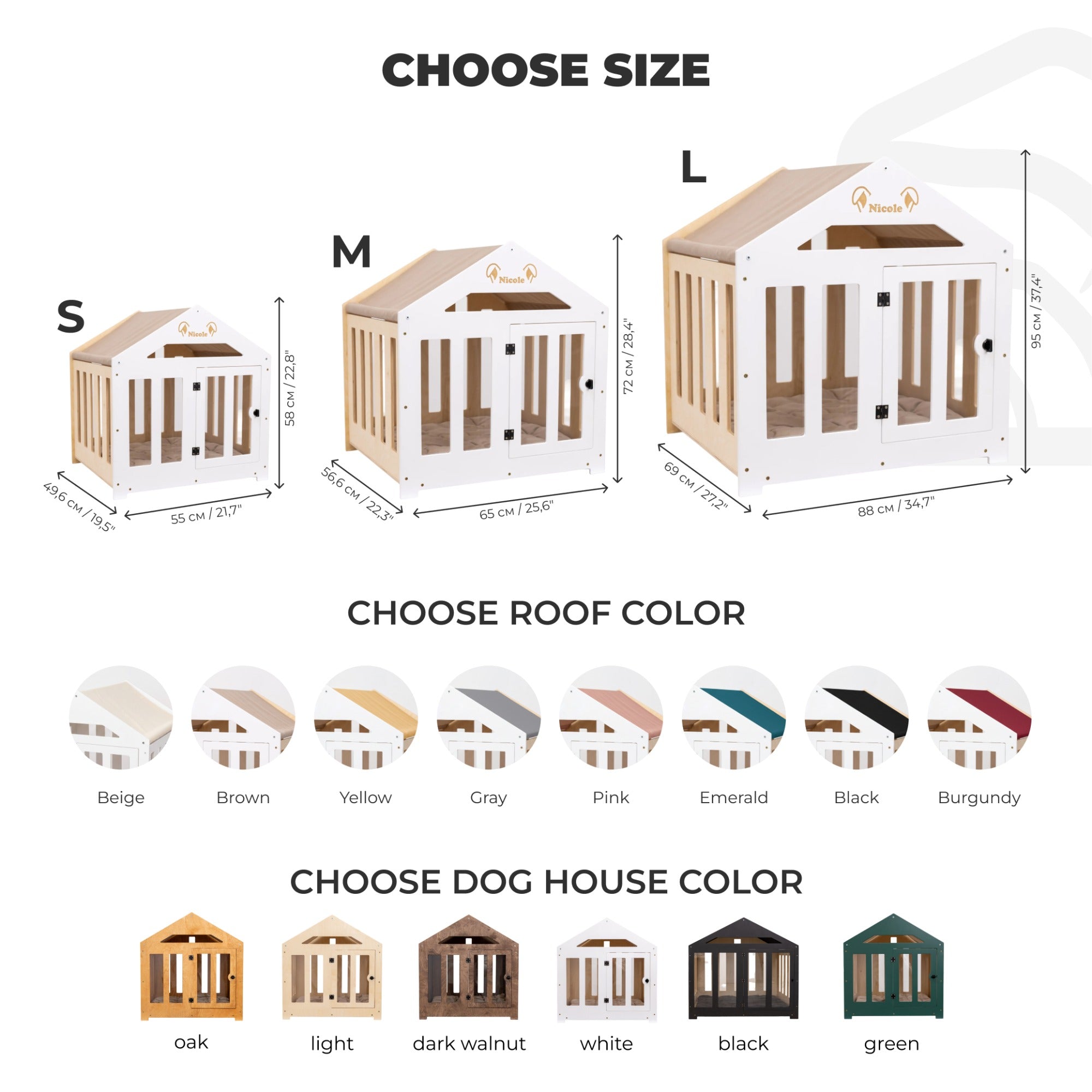 Dog House with a Fabric Roof - White by Enjoy The Wood
