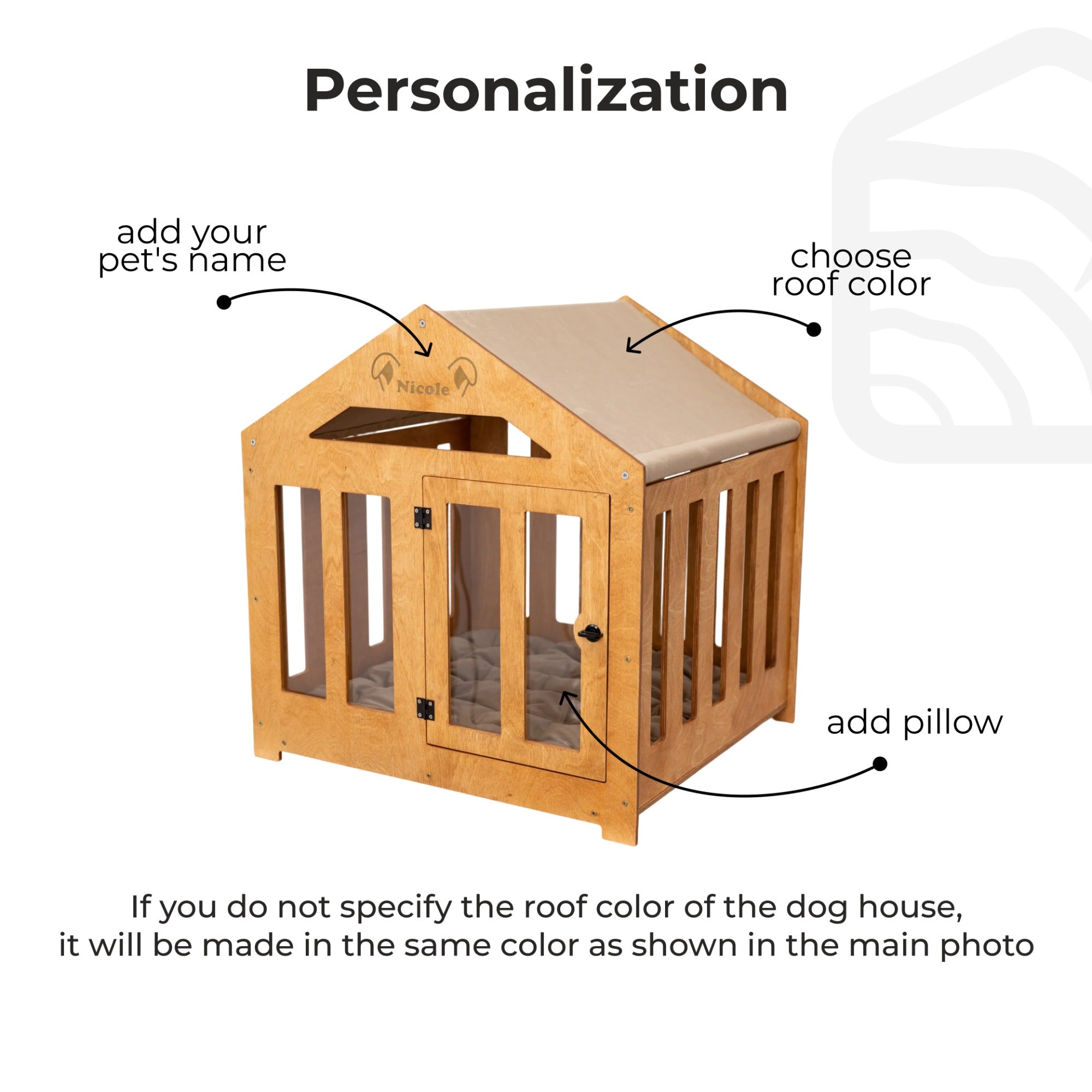 Dog House with a Fabric Roof - Oak by Enjoy The Wood