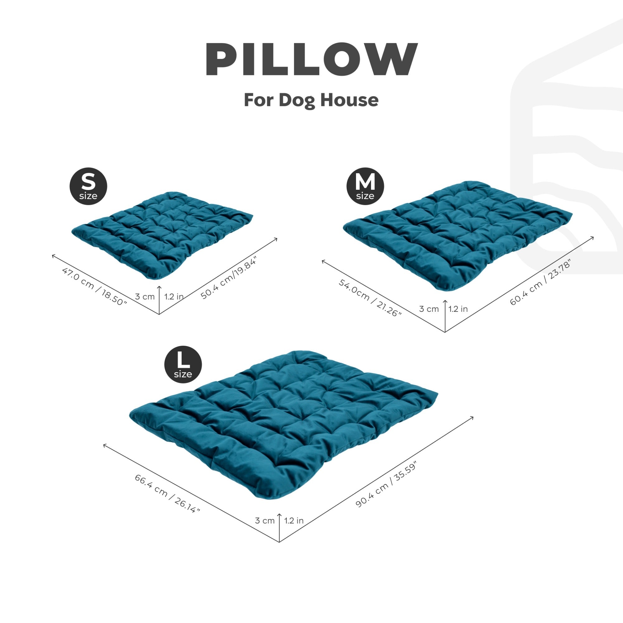 Sleeping Dog House Pillow - Emerald by Enjoy The Wood