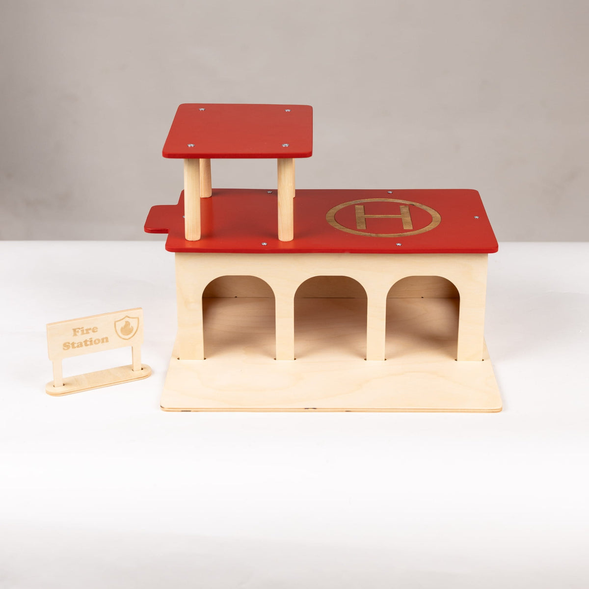 Wooden Fire Station Toy