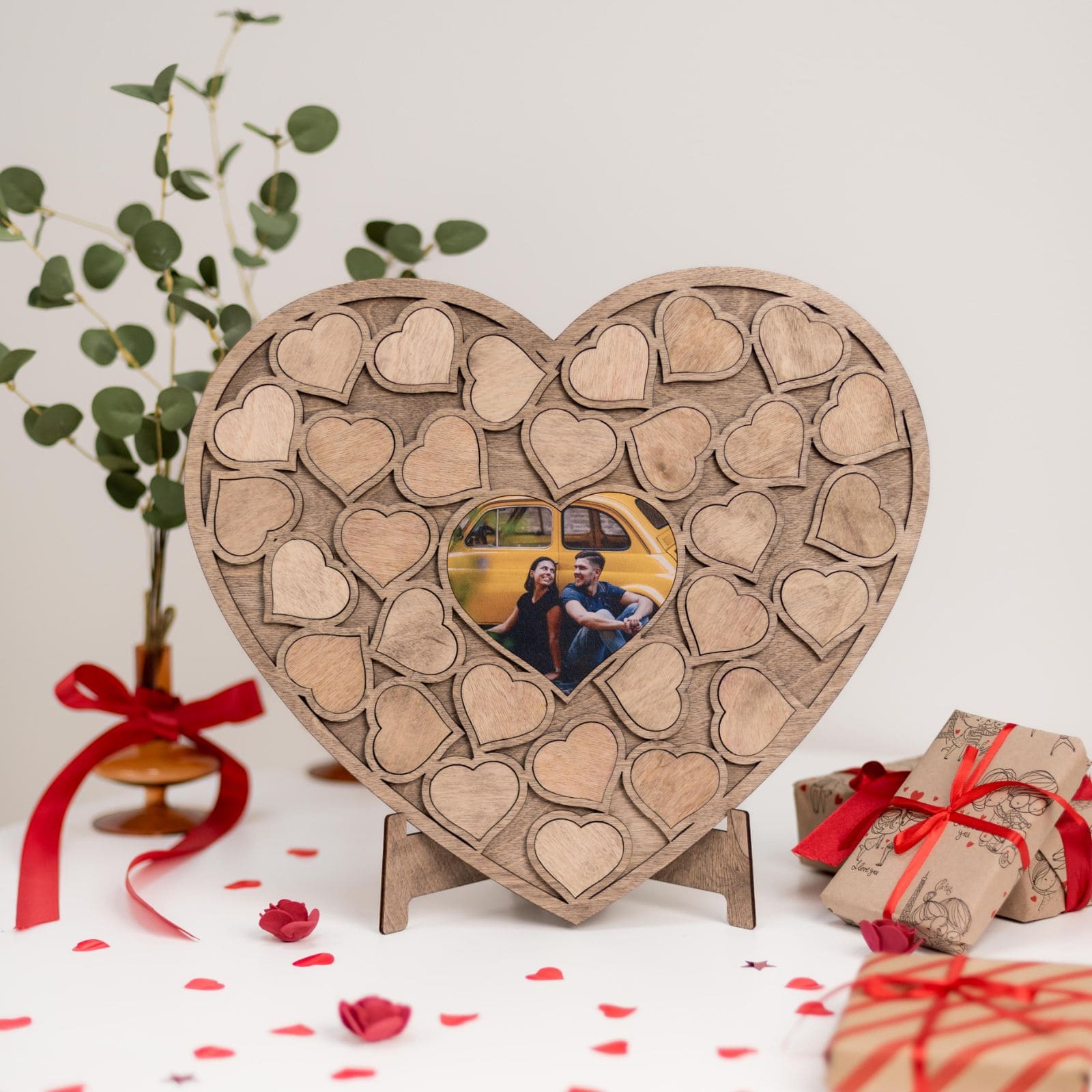 custom photo heart puzzle