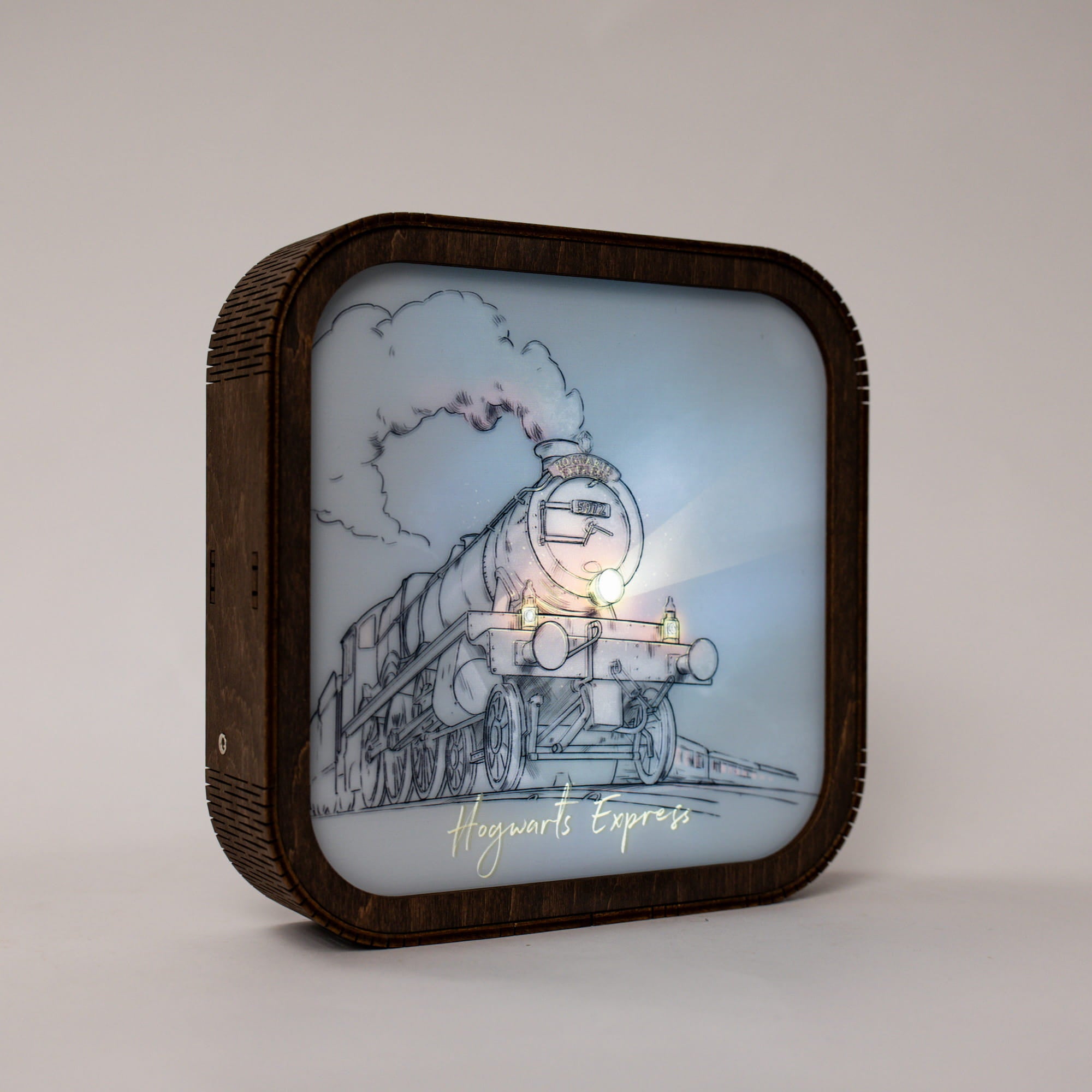 Wooden Acrylic Harry Potter Night Light - Hogwarts Express by Enjoy The Wood