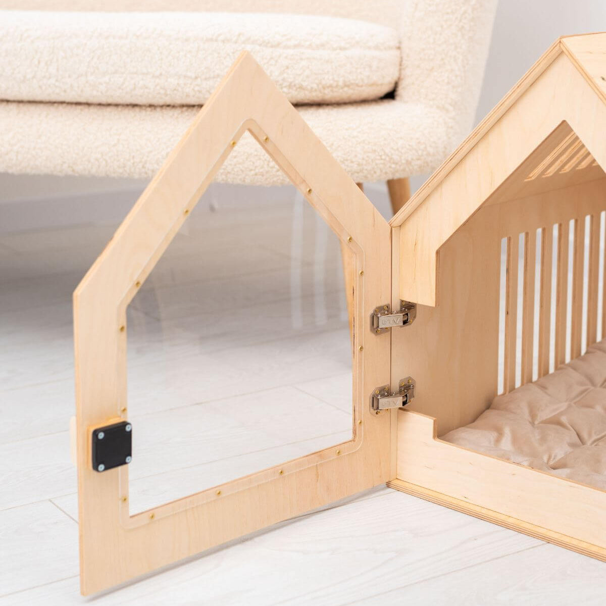 indoor wooden dog house