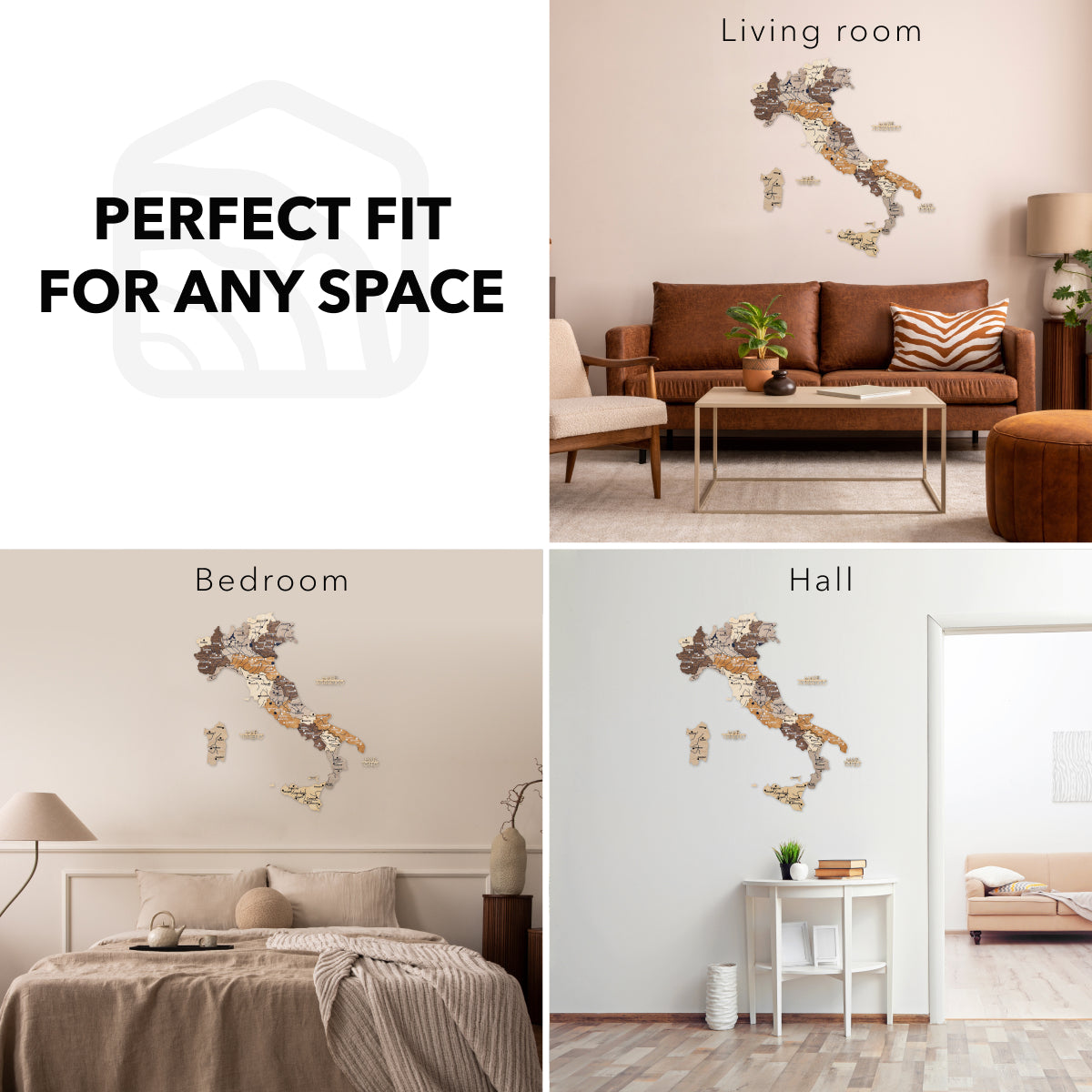 info mulicolor italy map